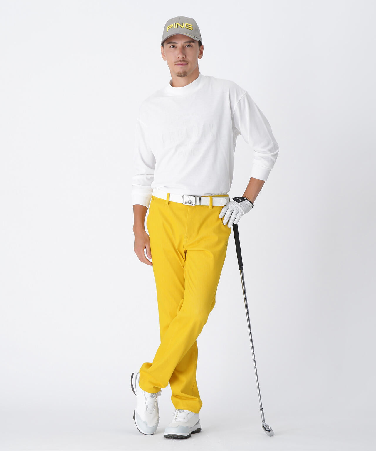 【PING APPAREL】全方向ストレッチTCツイル5ポケットストレートパンツ <NATIVE> (MENS)