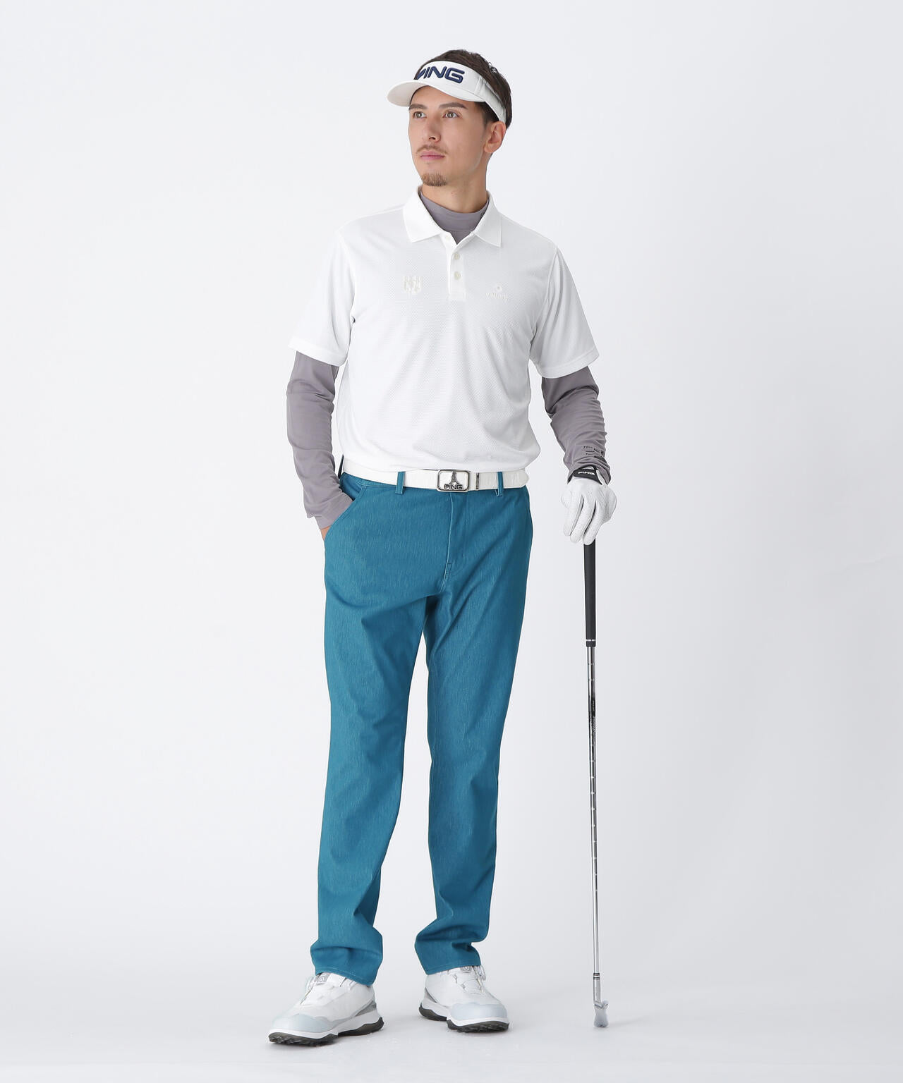 【PING APPAREL】全方向ストレッチTCツイル5ポケットストレートパンツ <NATIVE> (MENS)