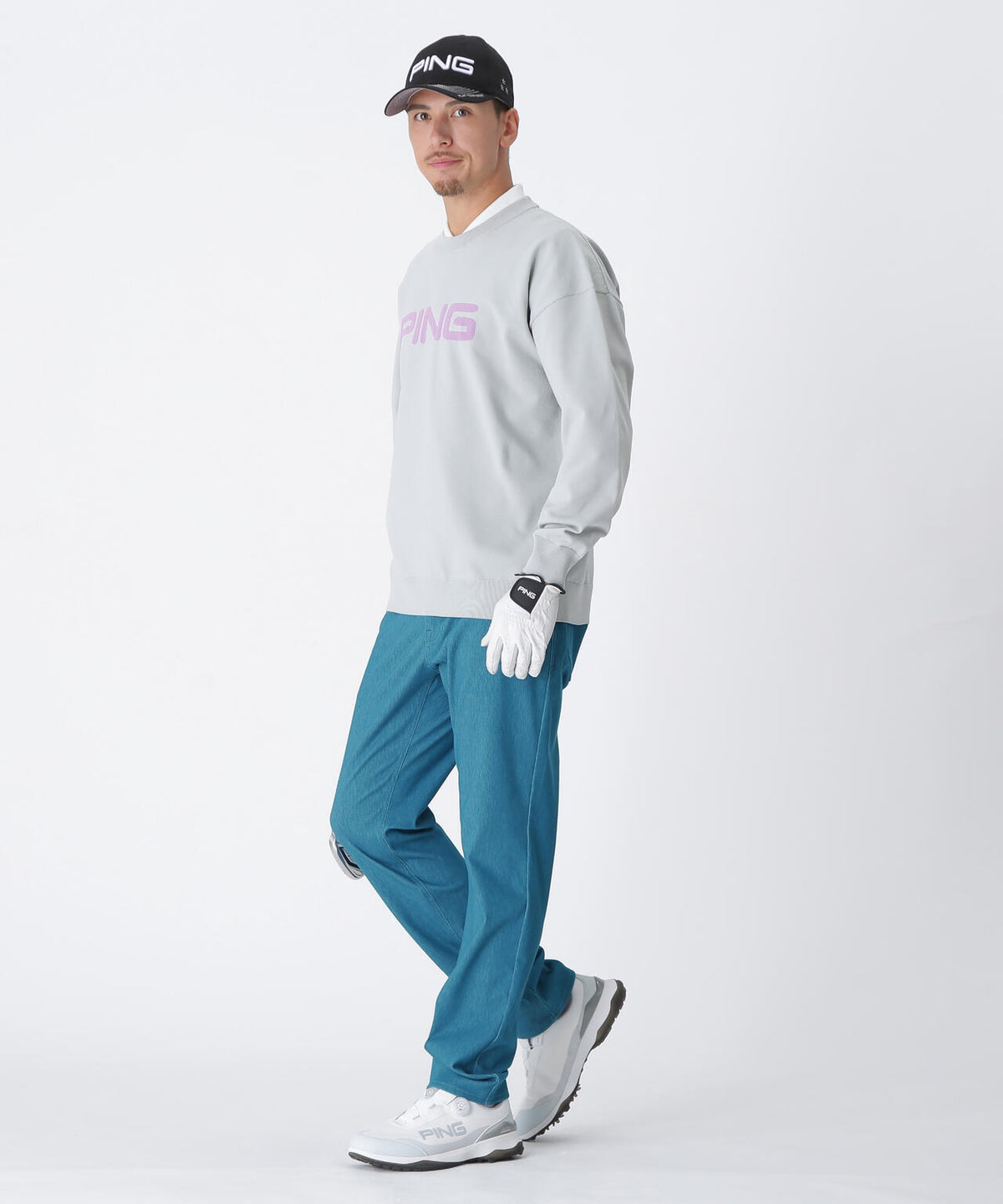 【PING APPAREL】全方向ストレッチTCツイル5ポケットストレートパンツ <NATIVE> (MENS)
