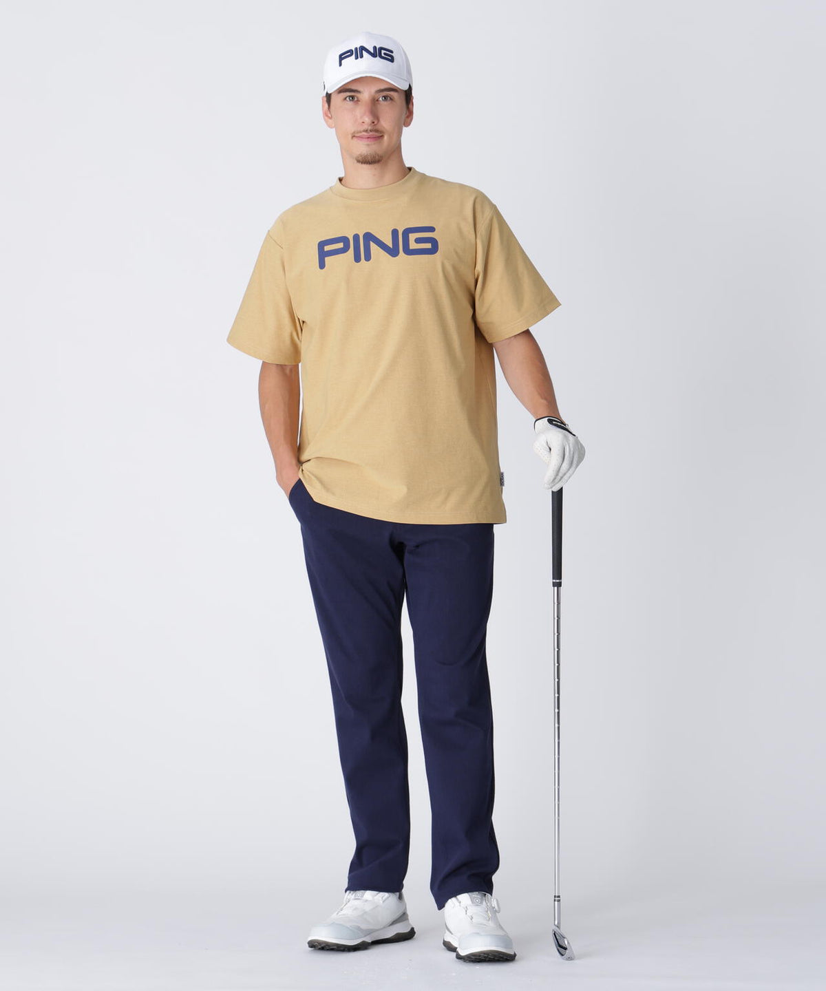 【PING APPAREL】全方向ストレッチTCツイル5ポケットストレートパンツ <NATIVE> (MENS)