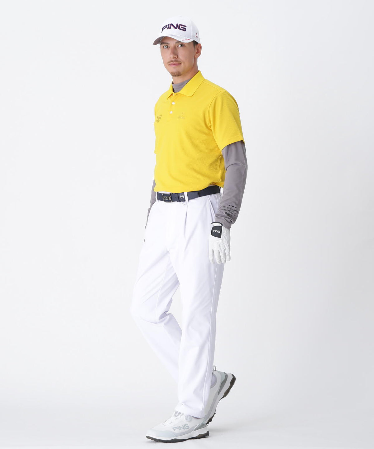 【PING APPAREL】全方向ストレッチコットンライクツイルワンタックテーパードパンツ <NATIVE> (MENS)