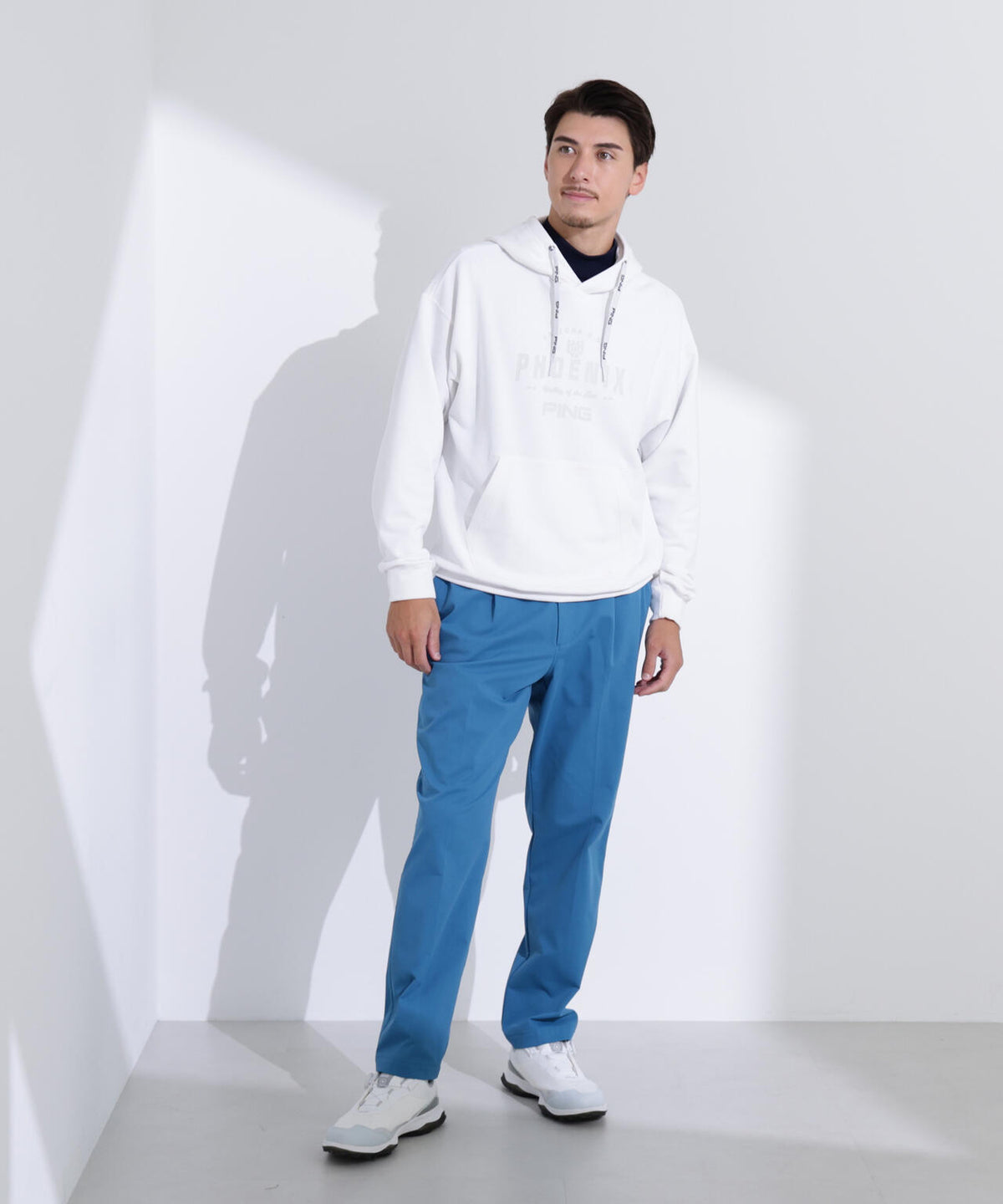 【PING APPAREL】全方向ストレッチコットンライクツイルワンタックテーパードパンツ <NATIVE> (MENS)