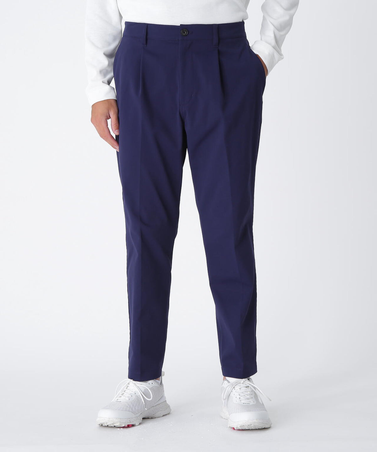【PING APPAREL】全方向ストレッチコットンライクツイルワンタックテーパードパンツ <NATIVE> (MENS)