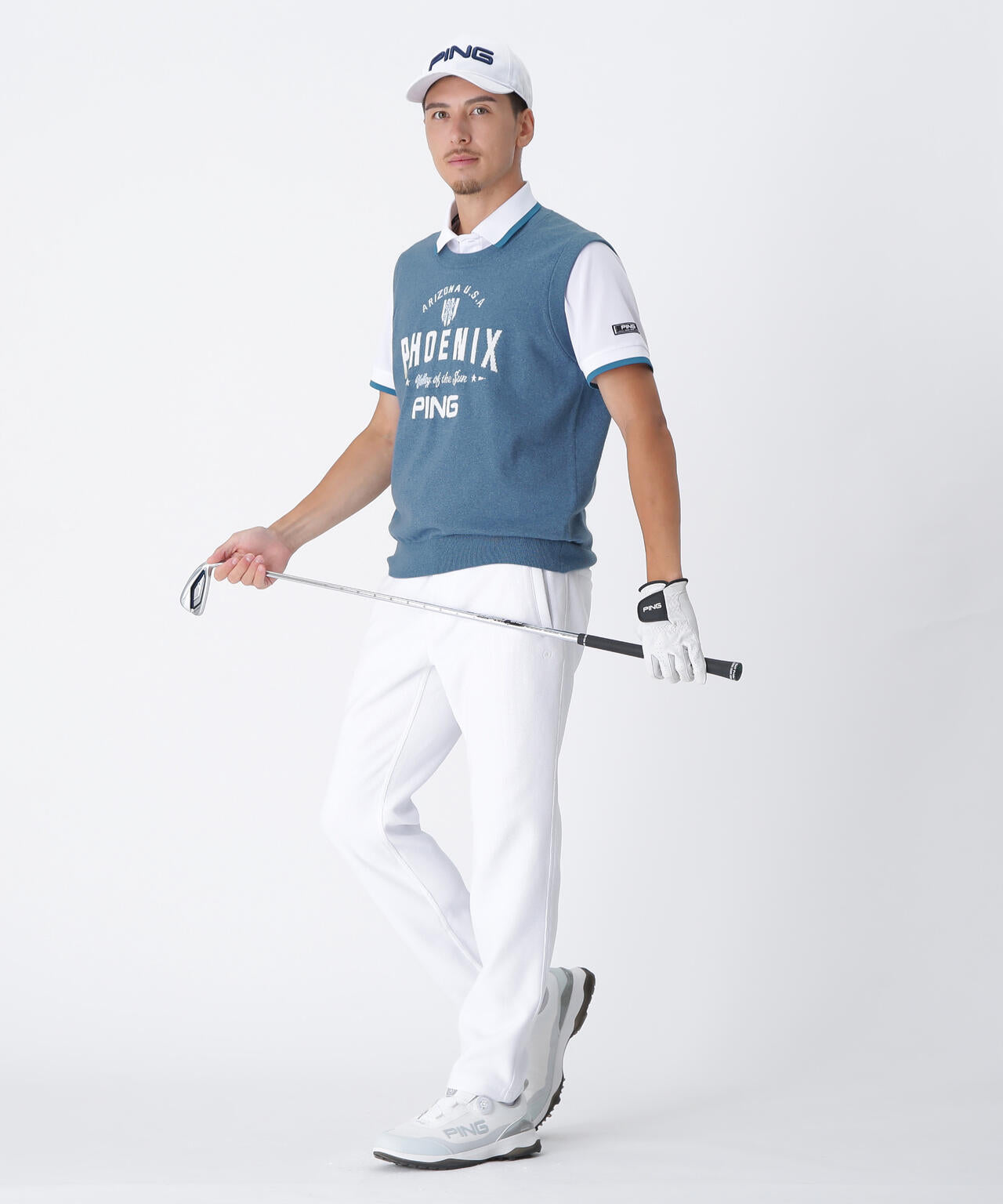 【PING APPAREL】全方向ストレッチ ニットコーデュロイテーパードパンツ <NATIVE> (MENS)