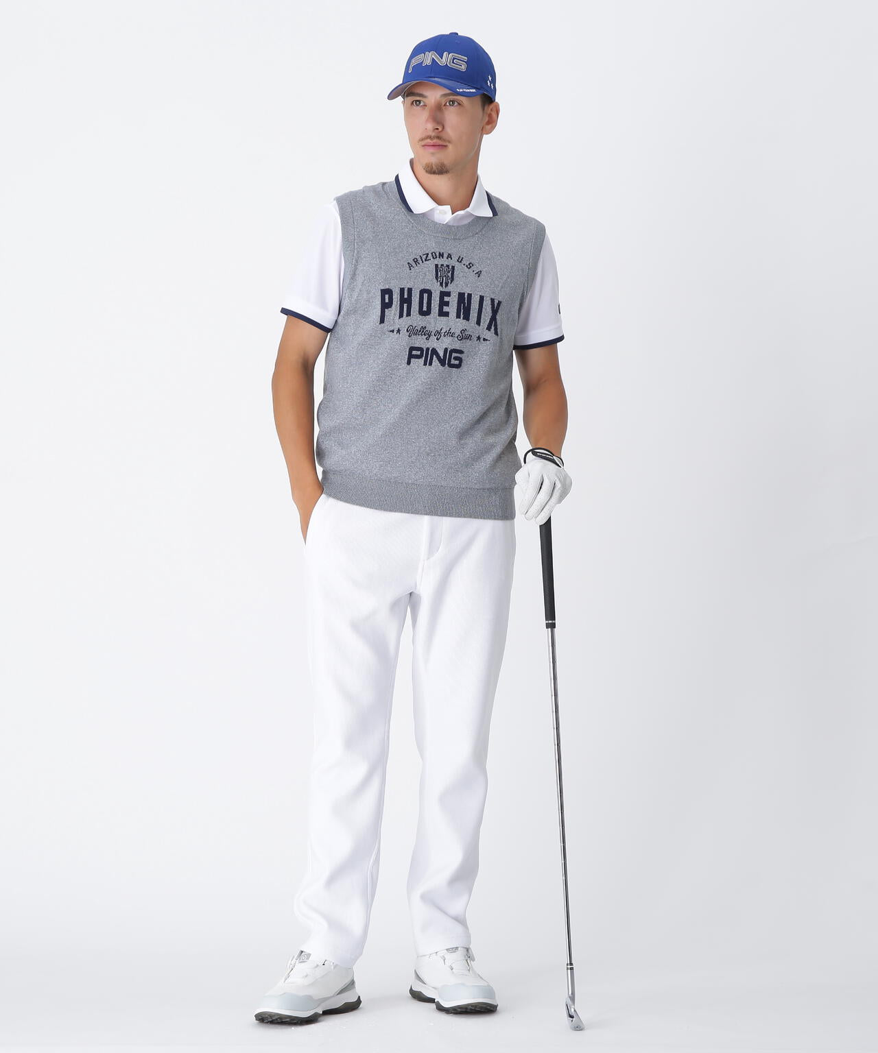 【PING APPAREL】全方向ストレッチ ニットコーデュロイテーパードパンツ <NATIVE> (MENS)