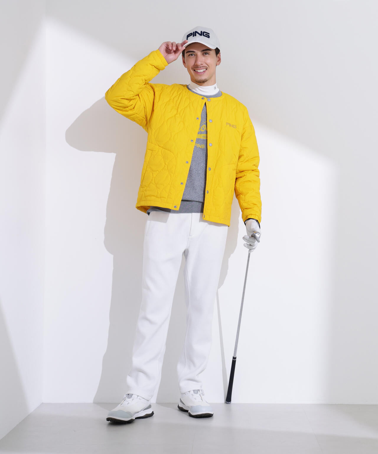 【PING APPAREL】全方向ストレッチ ニットコーデュロイテーパードパンツ <NATIVE> (MENS)