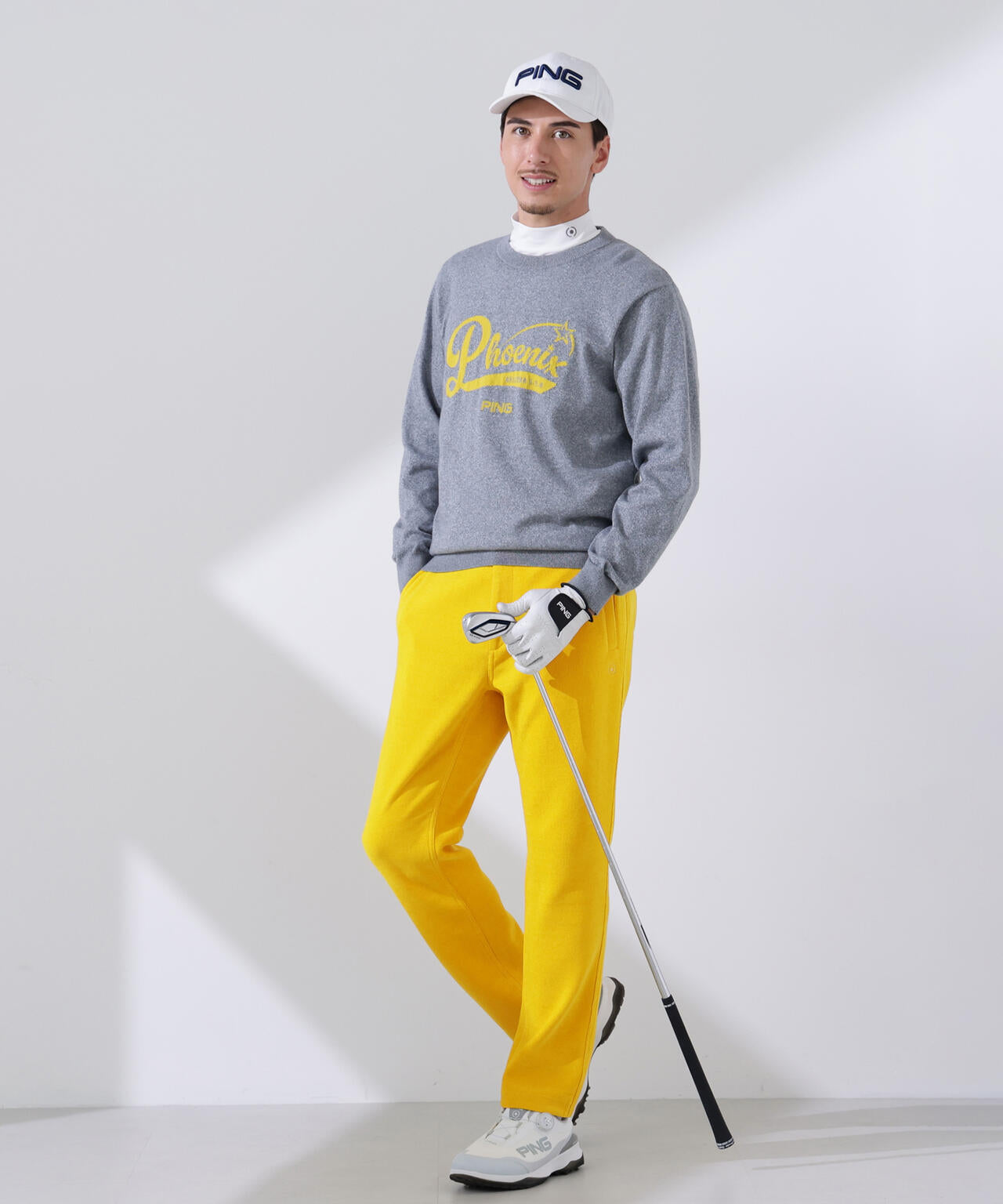 【PING APPAREL】全方向ストレッチ ニットコーデュロイテーパードパンツ <NATIVE> (MENS)