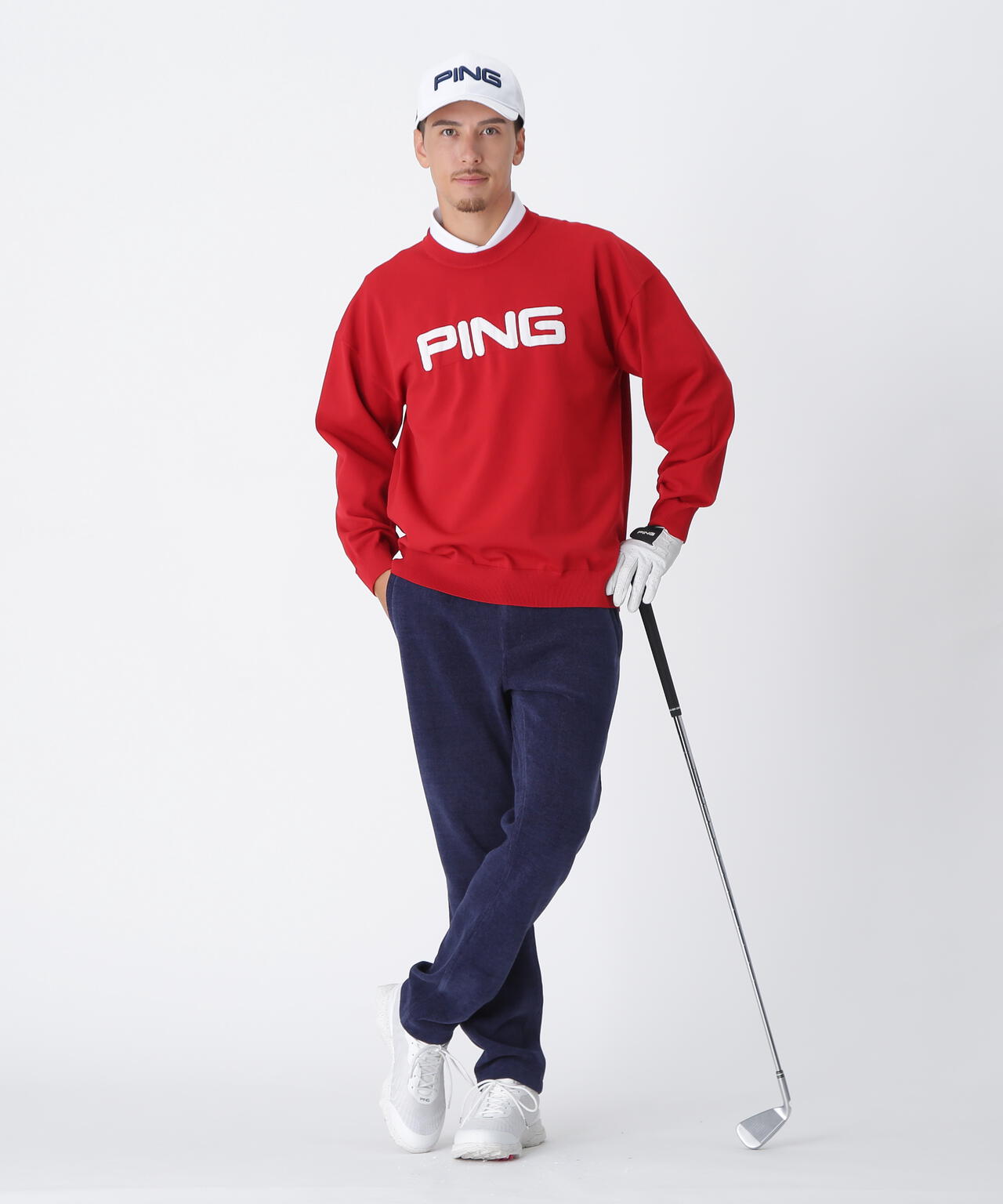 【PING APPAREL】全方向ストレッチ ニットコーデュロイテーパードパンツ <NATIVE> (MENS)