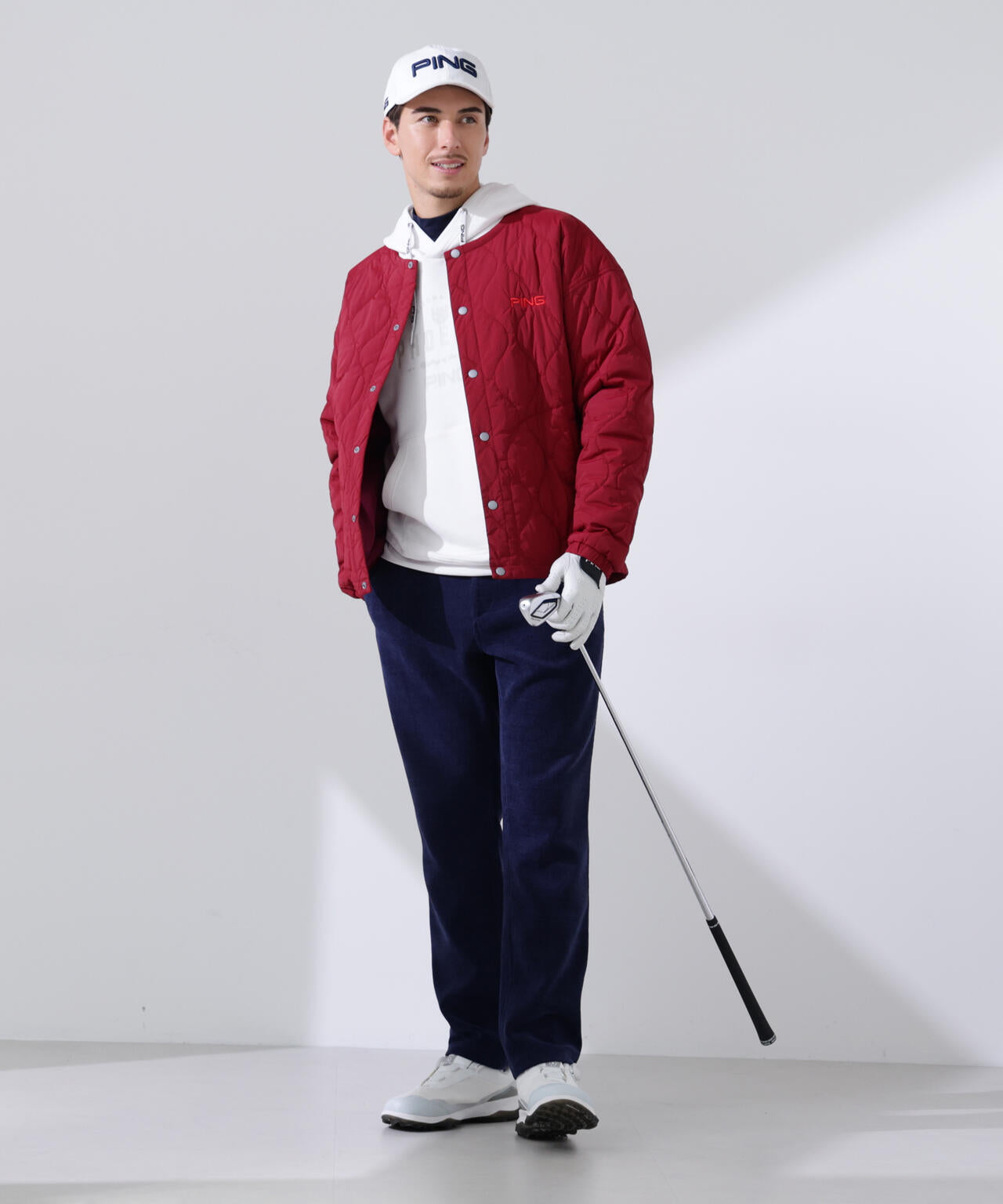 【PING APPAREL】全方向ストレッチ ニットコーデュロイテーパードパンツ <NATIVE> (MENS)