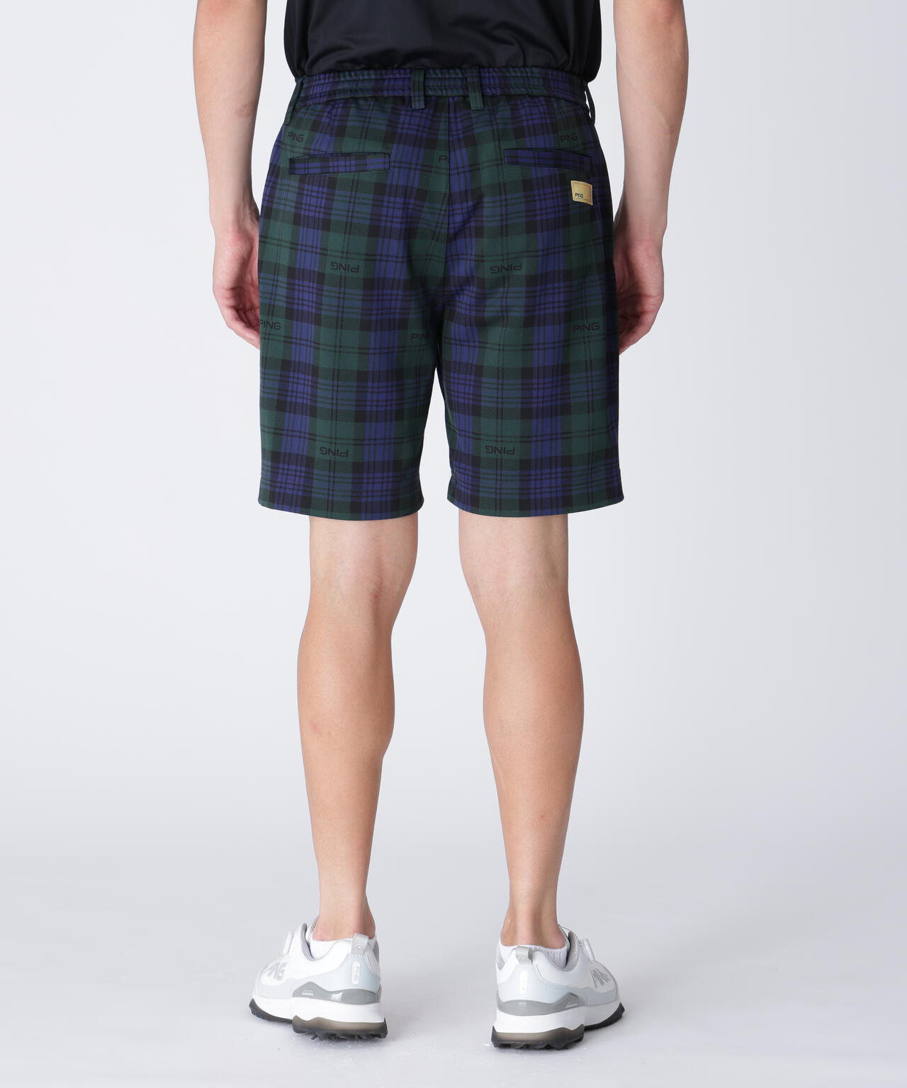 【PING APPAREL】全方向ストレッチブラックウォッチショートパンツ <GOLD> (MENS)