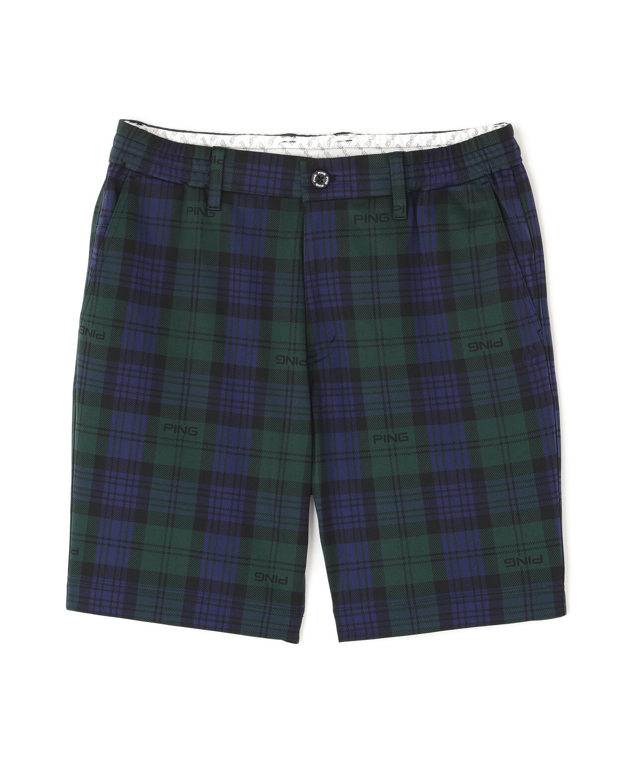 【PING APPAREL】全方向ストレッチブラックウォッチショートパンツ <GOLD> (MENS)