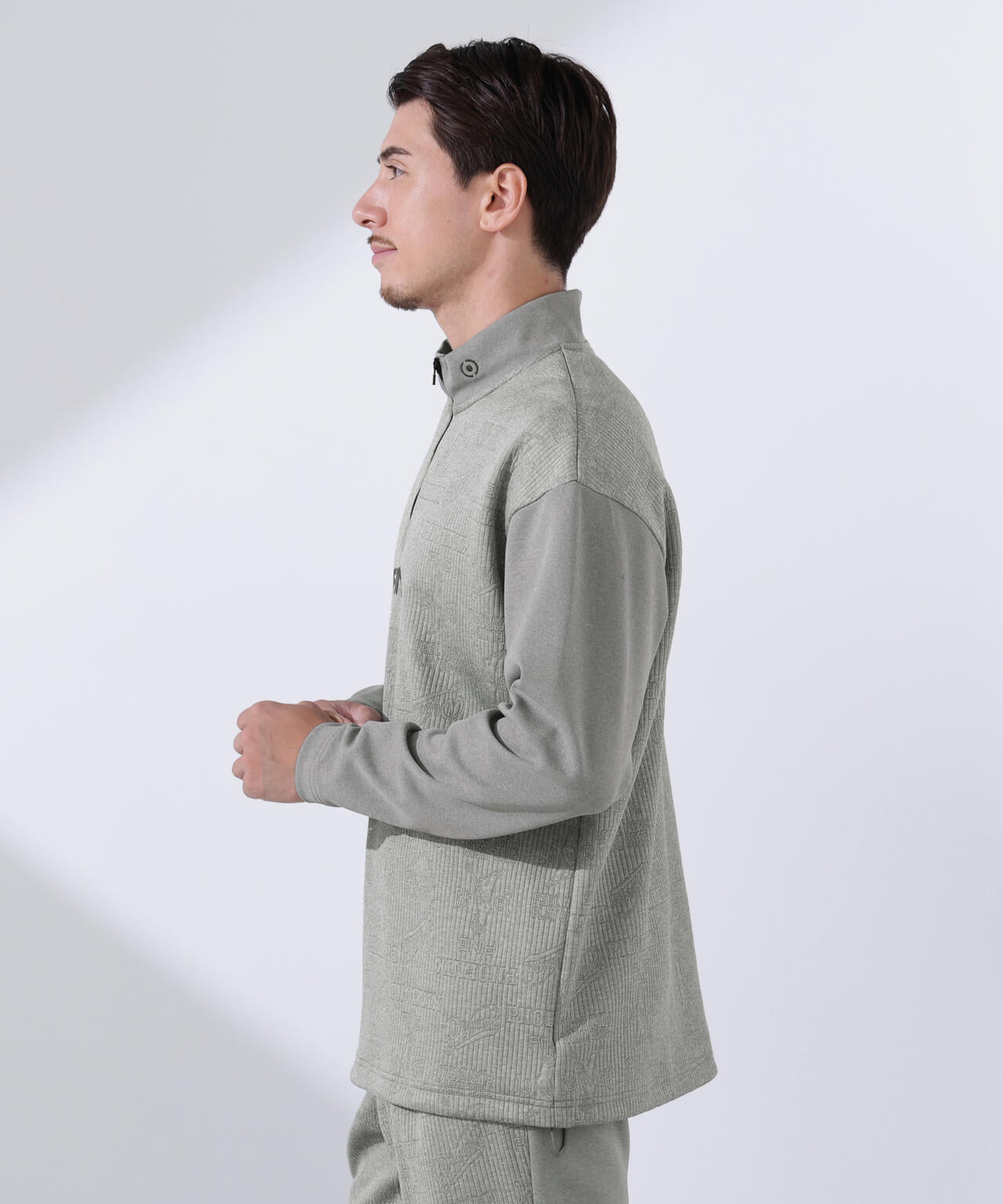 【PING APPAREL】PINGキルトジャガード/全方向ストレッチダンボールニットハーフジップカットソー<NATIVE> (MENS)