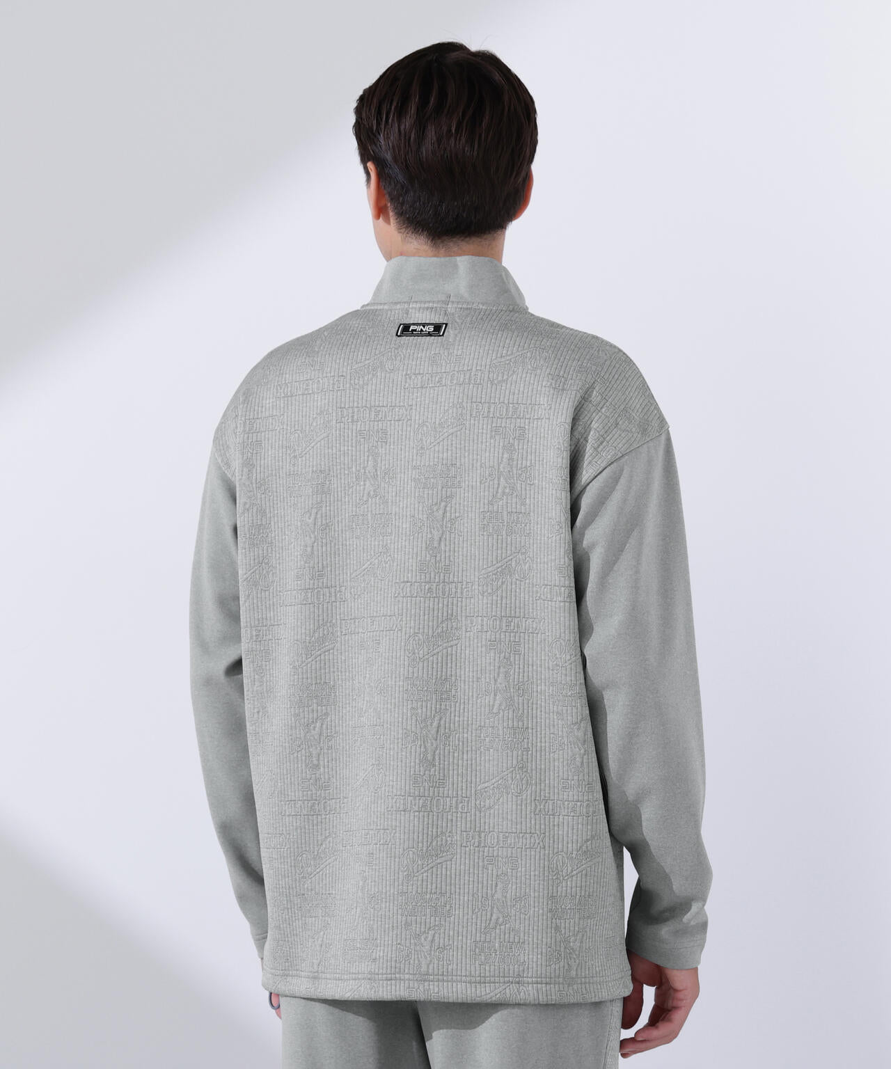 【PING APPAREL】PINGキルトジャガード/全方向ストレッチダンボールニットハーフジップカットソー<NATIVE> (MENS)