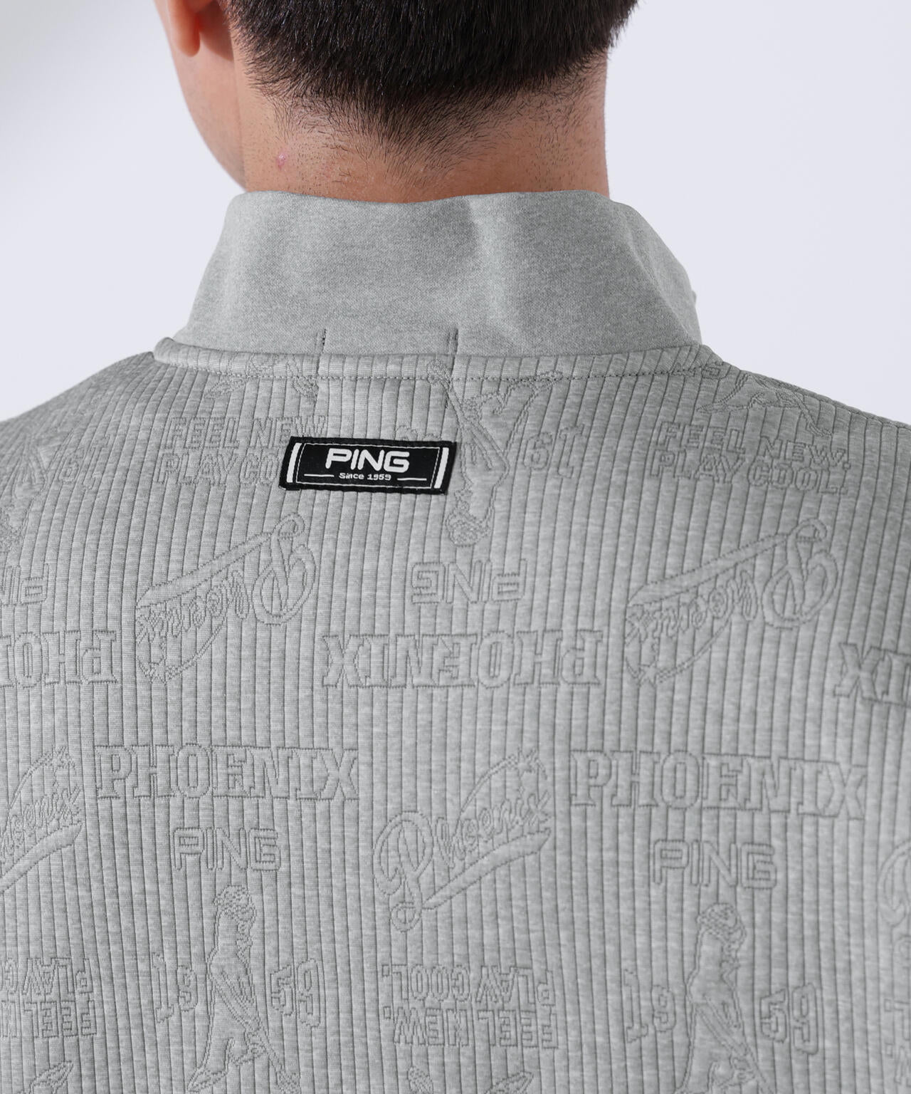 【PING APPAREL】PINGキルトジャガード/全方向ストレッチダンボールニットハーフジップカットソー<NATIVE> (MENS)