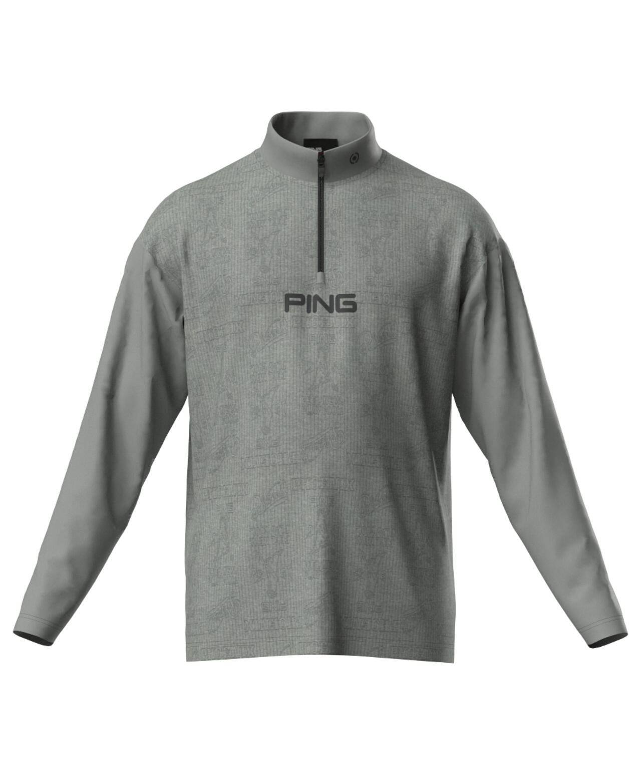 【PING APPAREL】PINGキルトジャガード/全方向ストレッチダンボールニットハーフジップカットソー<NATIVE> (MENS)