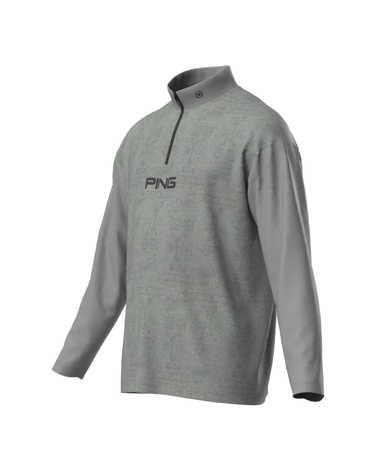【PING APPAREL】PINGキルトジャガード/全方向ストレッチダンボールニットハーフジップカットソー<NATIVE> (MENS)