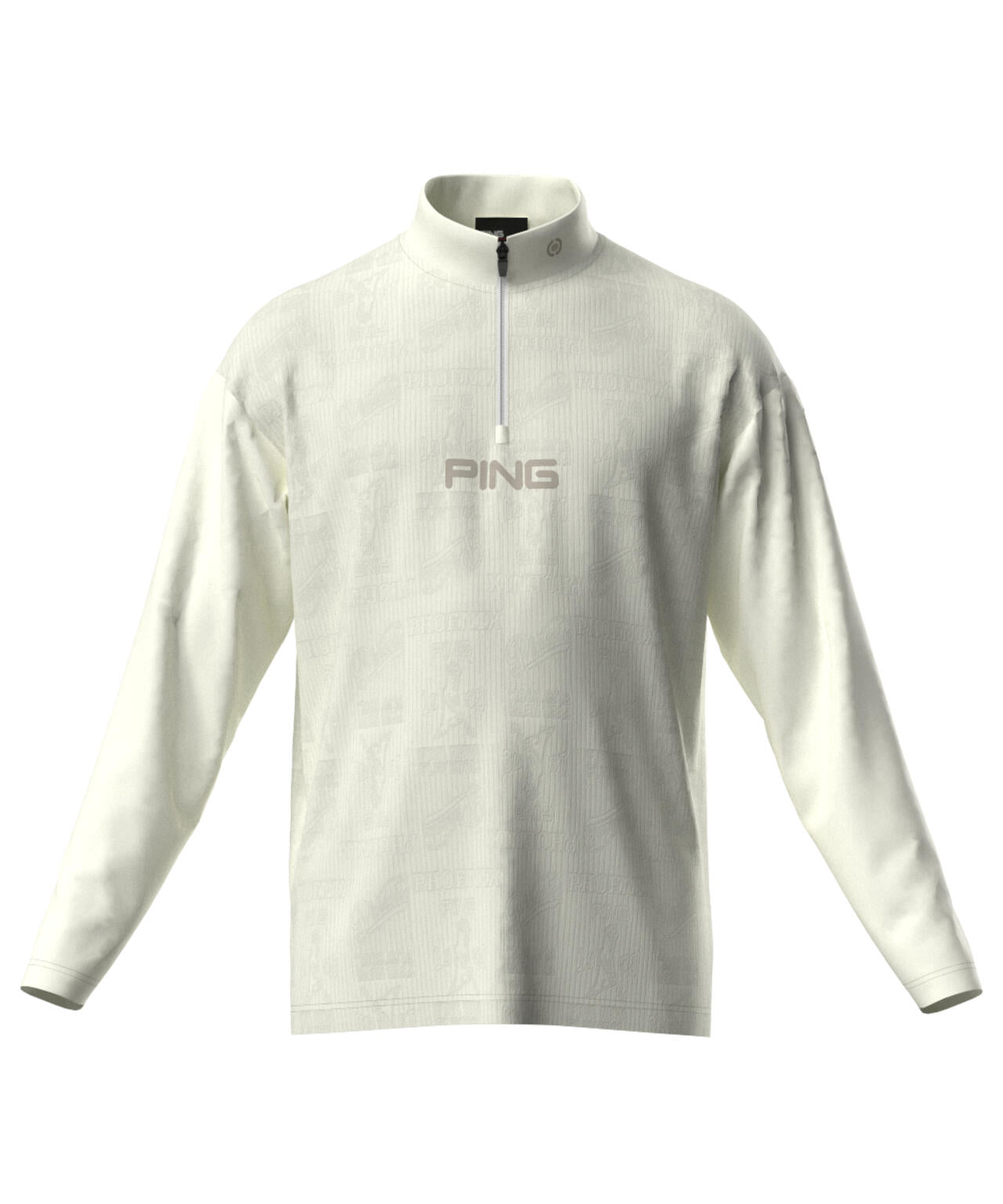 【PING APPAREL】PINGキルトジャガード/全方向ストレッチダンボールニットハーフジップカットソー<NATIVE> (MENS)