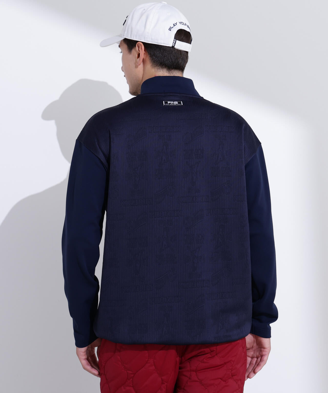 【PING APPAREL】PINGキルトジャガード/全方向ストレッチダンボールニットハーフジップカットソー<NATIVE> (MENS)