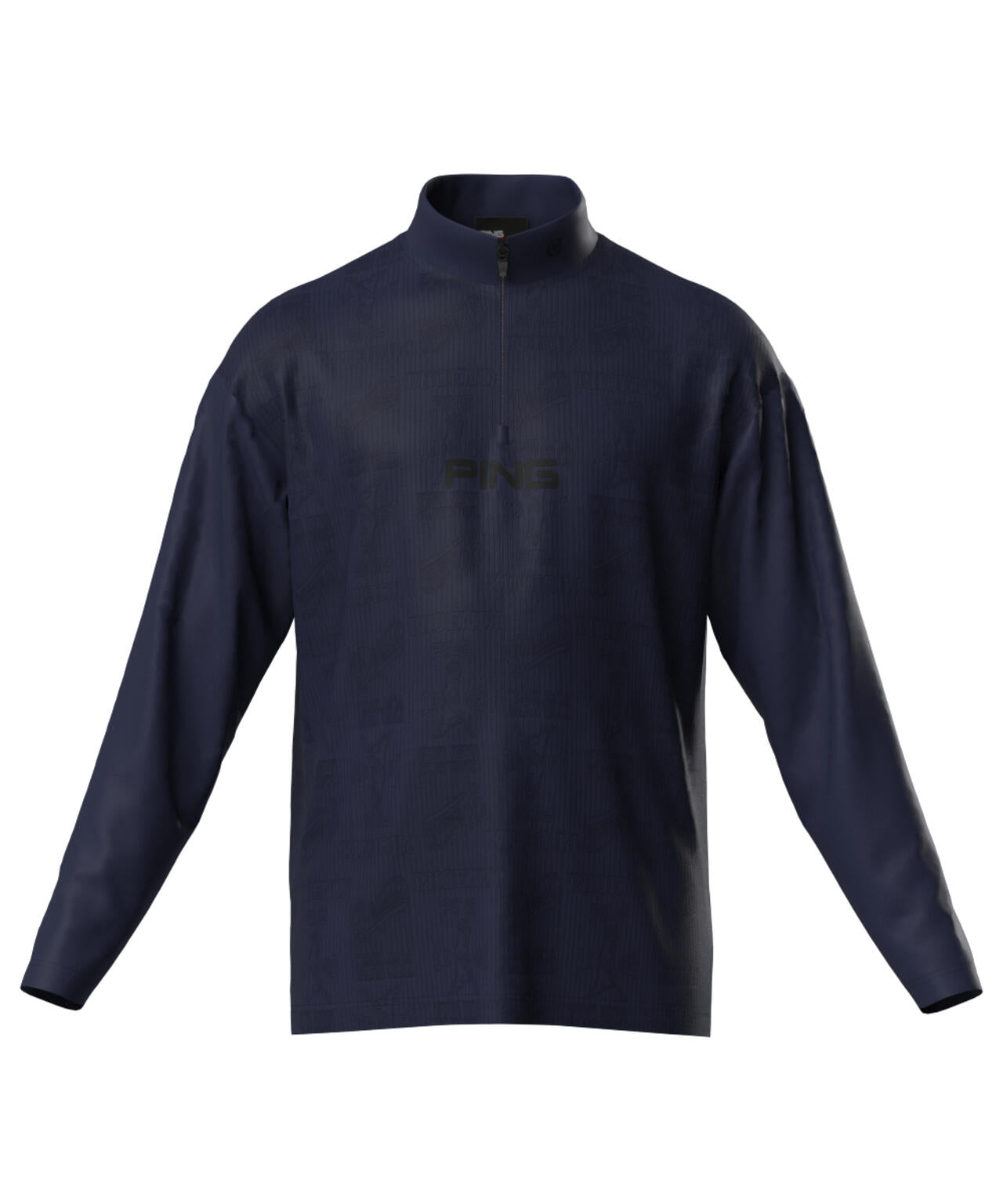 【PING APPAREL】PINGキルトジャガード/全方向ストレッチダンボールニットハーフジップカットソー<NATIVE> (MENS)