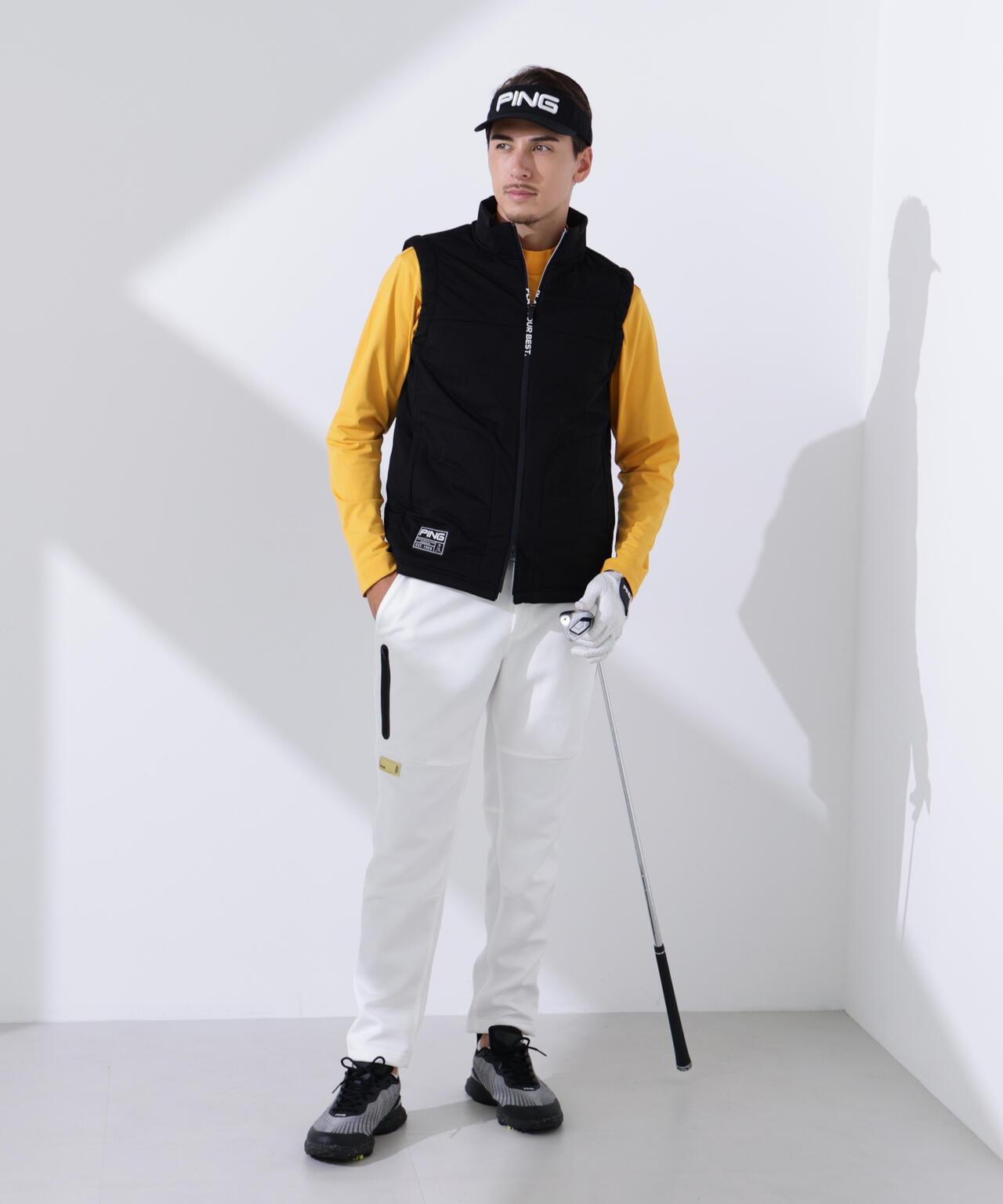 【PING APPAREL】ピンソニックハイブリットベスト <GOLD> (MENS)