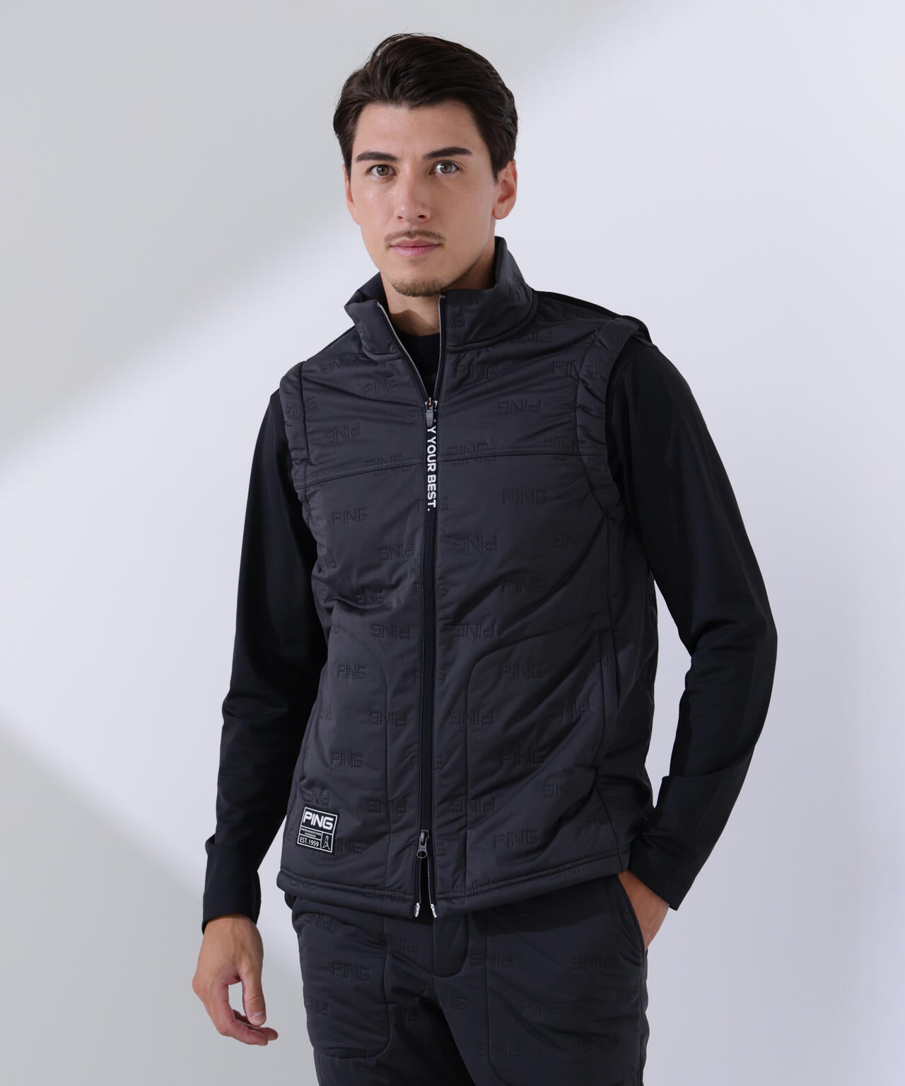 【PING APPAREL】ピンソニックハイブリットベスト <GOLD> (MENS)