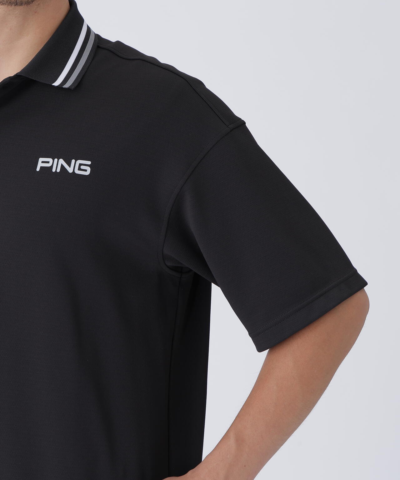 【PING APPAREL】Wメッシュ アセイヤーン半袖ポロシャツ <EARLY AUTUMN> (MENS)