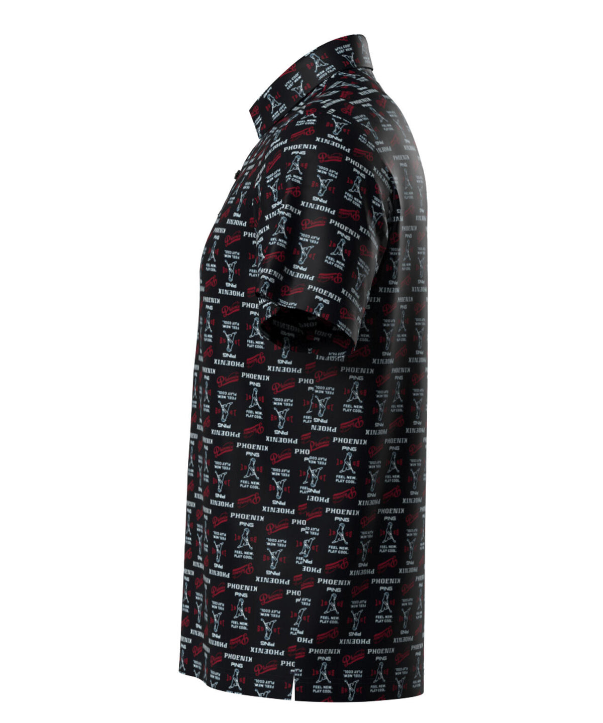 【PING APPAREL】ドットメッシュ総柄半袖ポロシャツ (MENS)