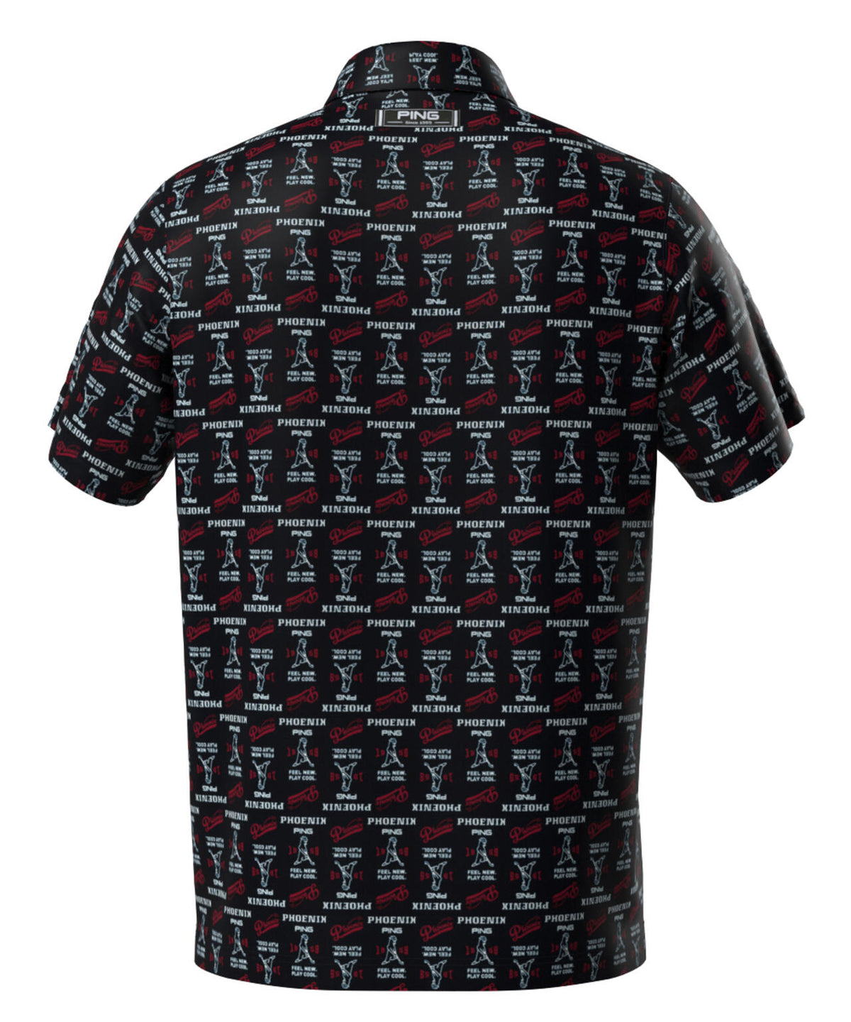 【PING APPAREL】ドットメッシュ総柄半袖ポロシャツ (MENS)