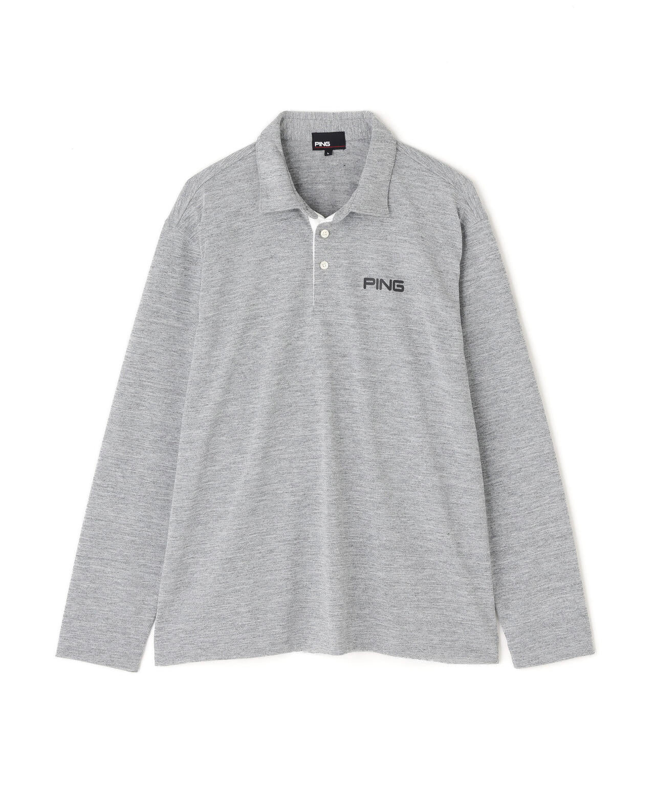 【PING APPAREL】引き揃え天竺ドライミックス長袖ポロシャツ <NATIVE> (MENS)