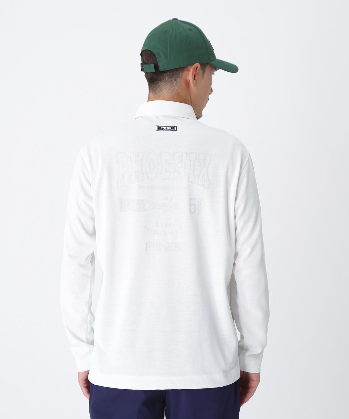 【PING APPAREL】引き揃え天竺ドライミックス長袖ポロシャツ <NATIVE> (MENS)