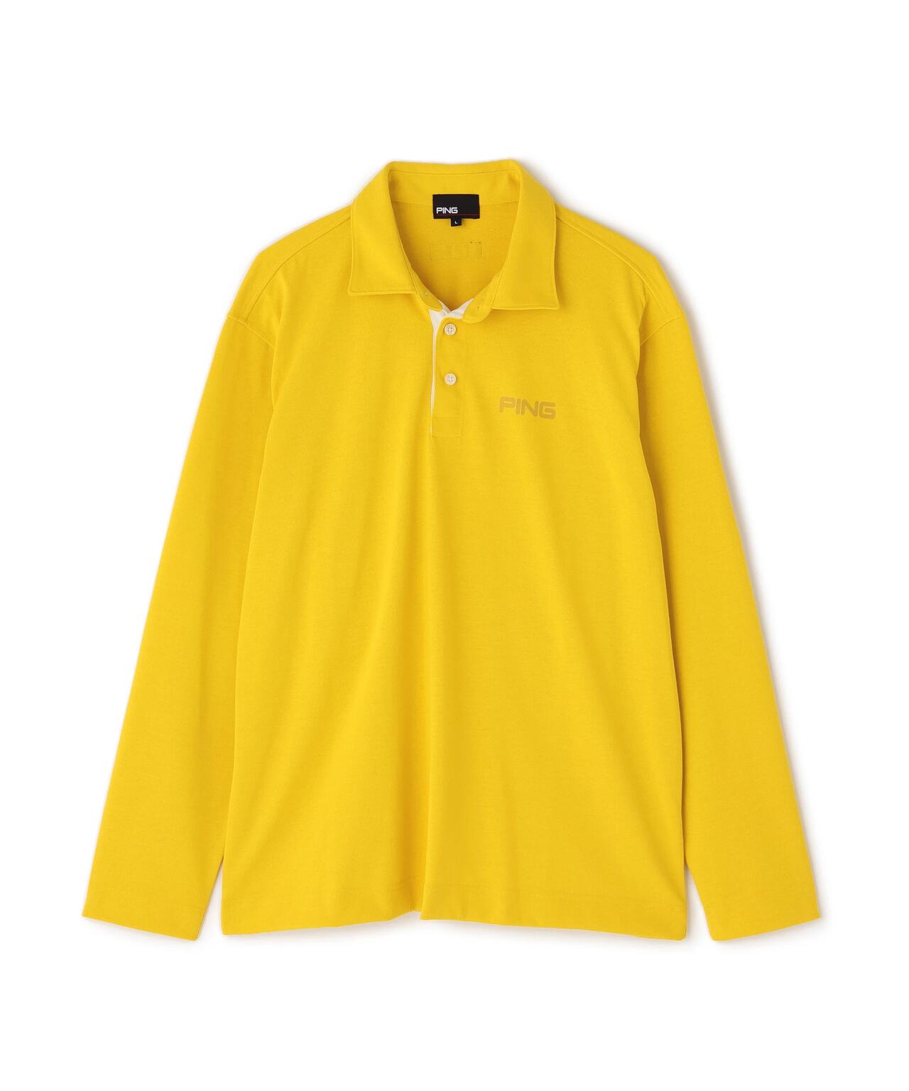 【PING APPAREL】引き揃え天竺ドライミックス長袖ポロシャツ <NATIVE> (MENS)