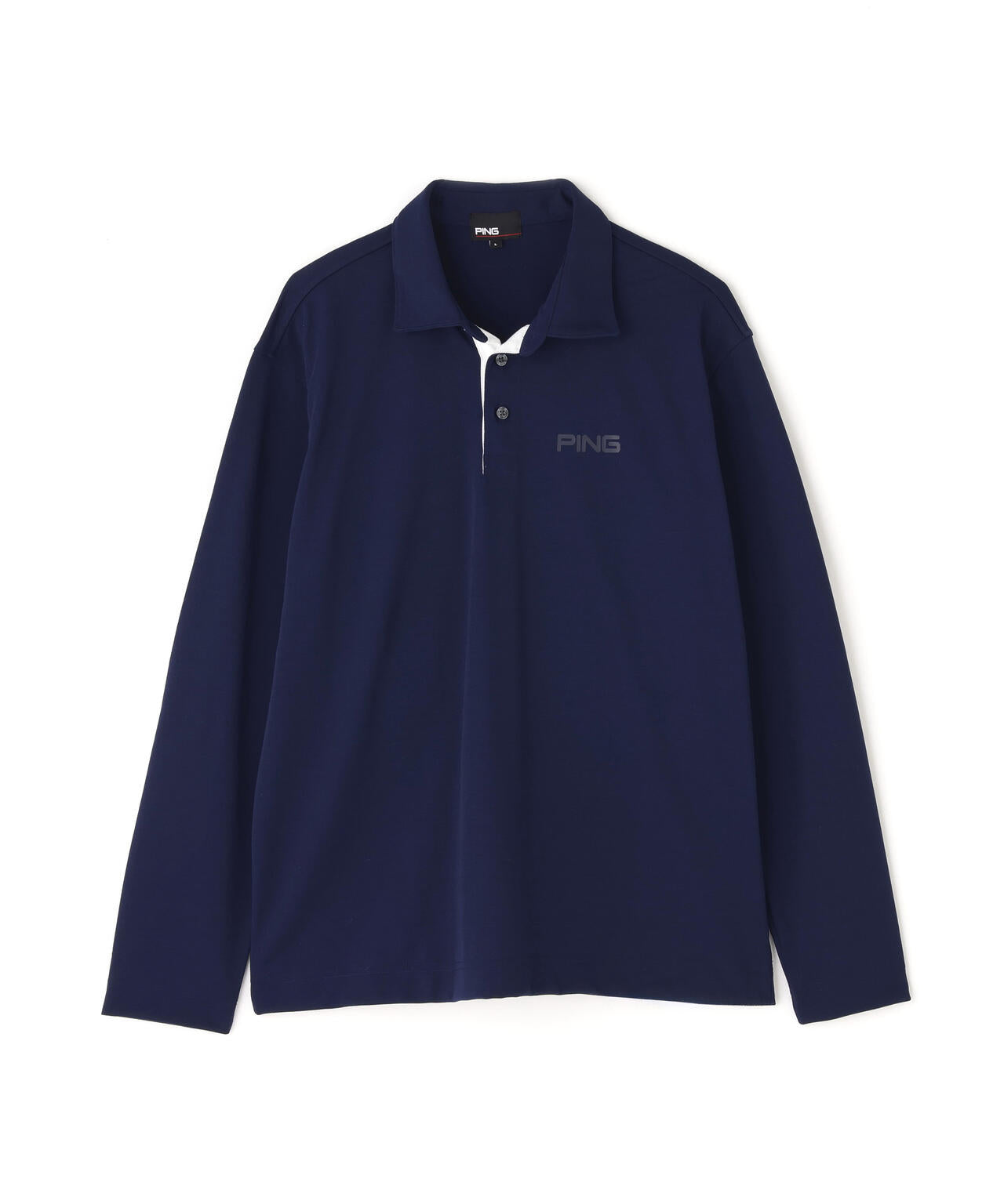 【PING APPAREL】引き揃え天竺ドライミックス長袖ポロシャツ <NATIVE> (MENS)