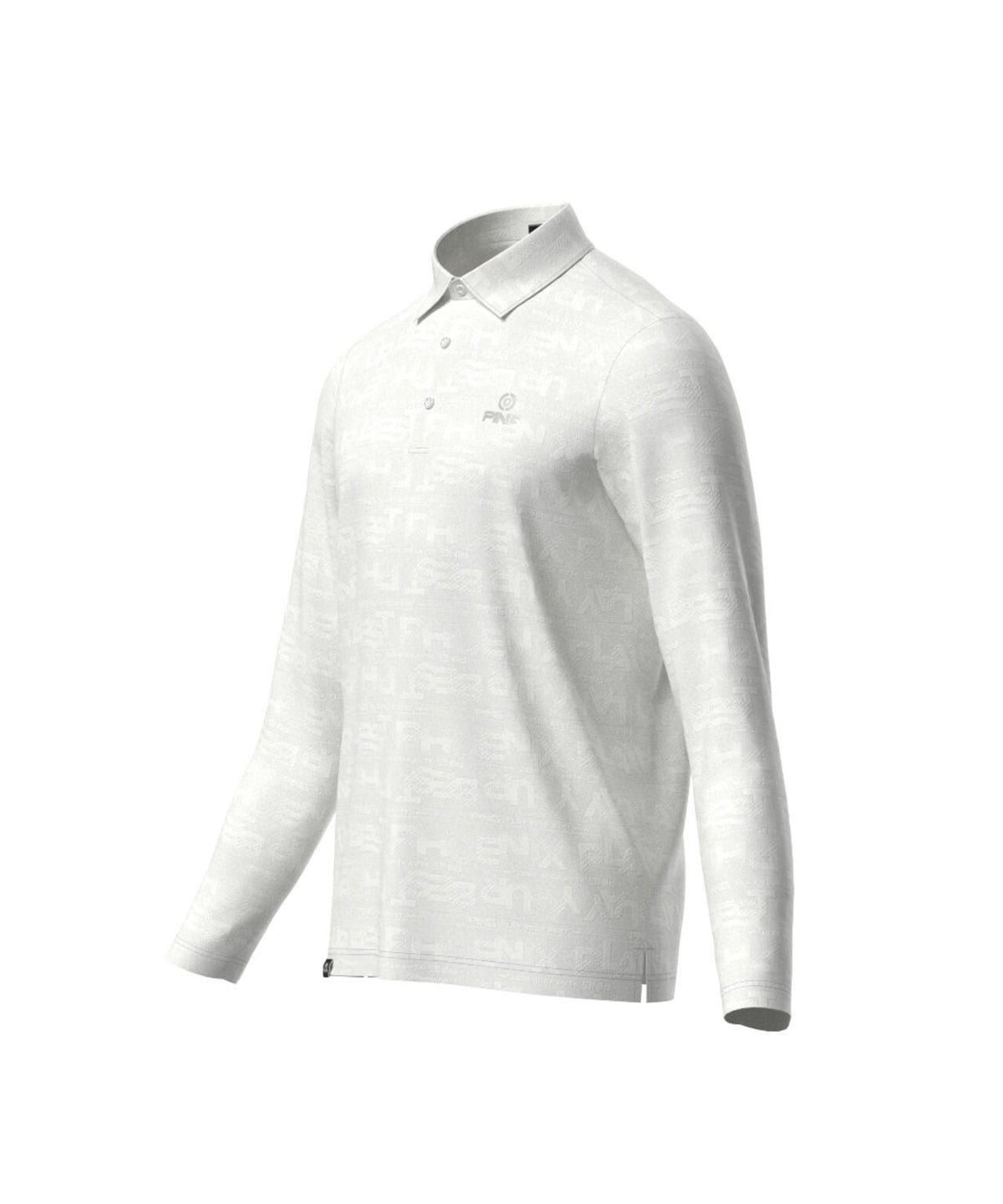 【PING APPAREL】凸凹PLAYロゴジャカード長袖ポロシャツ <PERFORMANCE> (MENS)