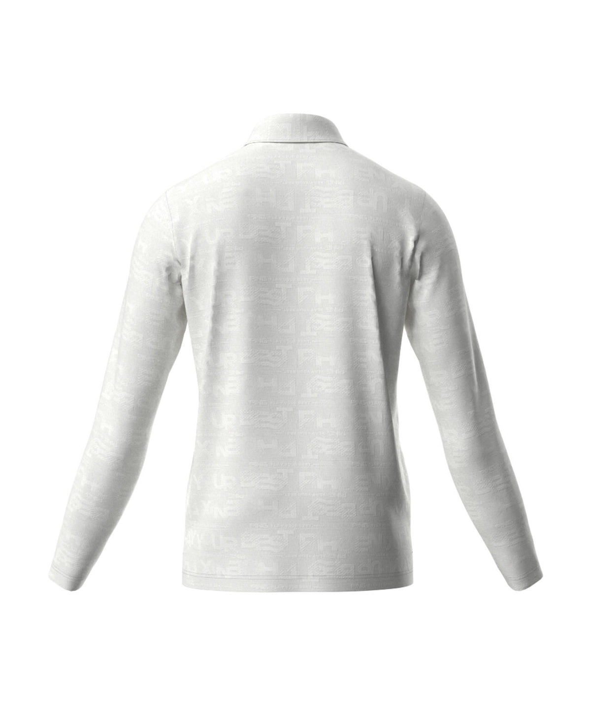 【PING APPAREL】凸凹PLAYロゴジャカード長袖ポロシャツ <PERFORMANCE> (MENS)