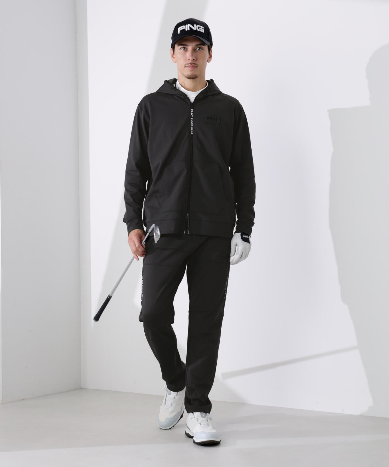 【PING APPAREL】ダンボールニットフルジップスウェットフーディ <PERFORMANCE> (MENS)