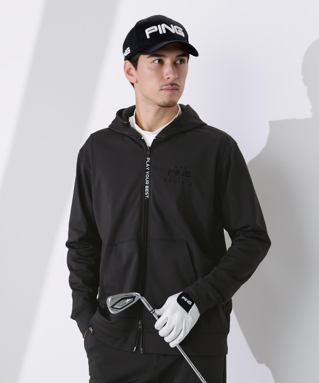 【PING APPAREL】ダンボールニットフルジップスウェットフーディ <PERFORMANCE> (MENS)