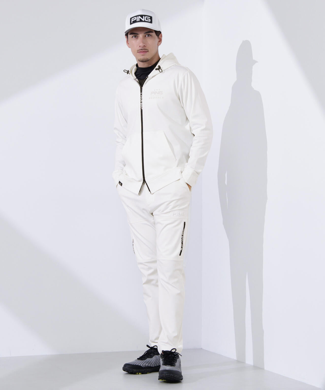 【PING APPAREL】ダンボールニットフルジップスウェットフーディ <PERFORMANCE> (MENS)