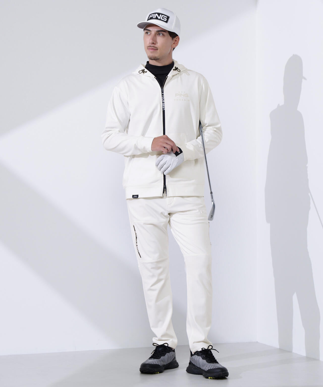 【PING APPAREL】ダンボールニットフルジップスウェットフーディ <PERFORMANCE> (MENS)