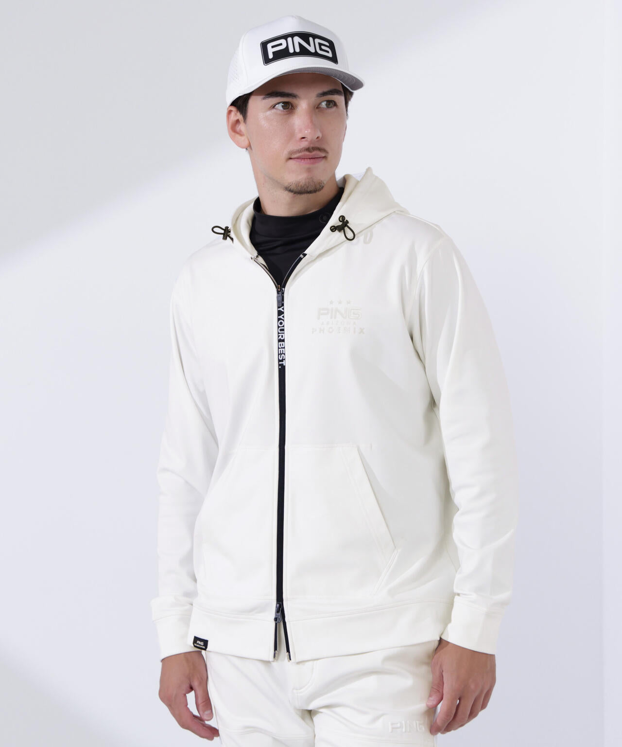 【PING APPAREL】ダンボールニットフルジップスウェットフーディ <PERFORMANCE> (MENS)