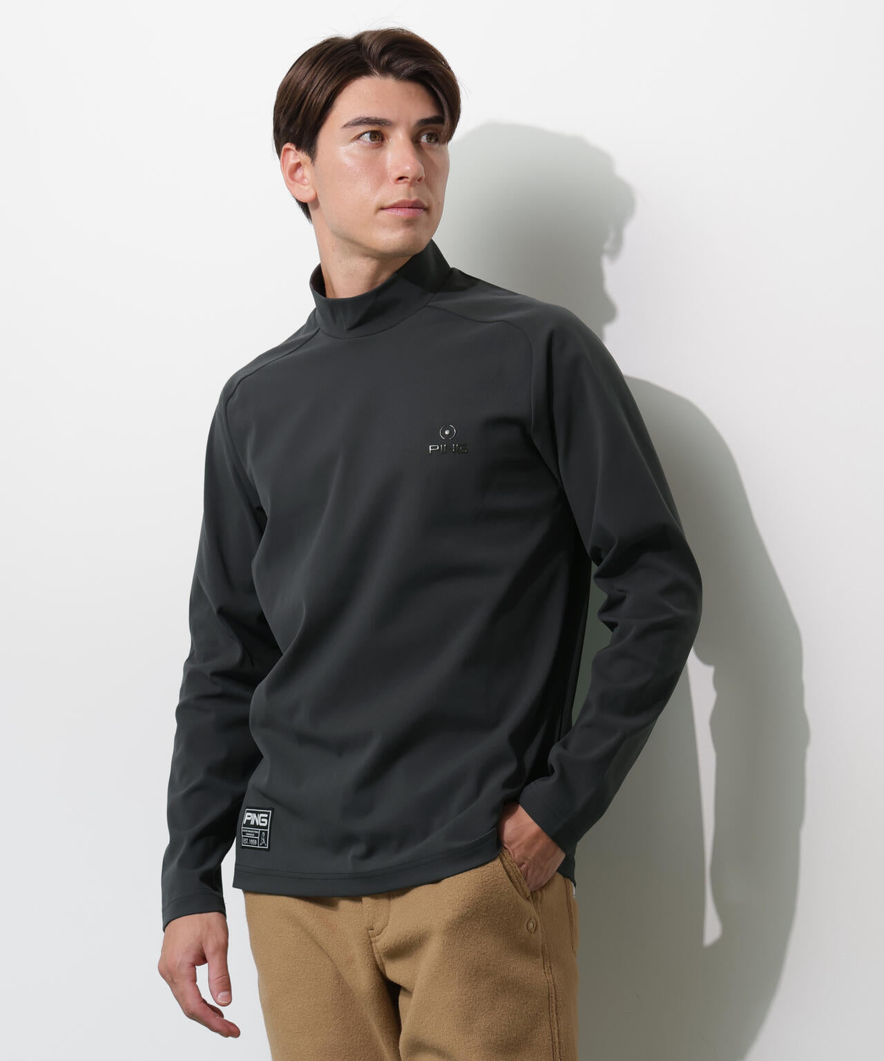 【PING APPAREL】サーモソーラ―長袖ハイネックカットソー <GOLD> (MENS)