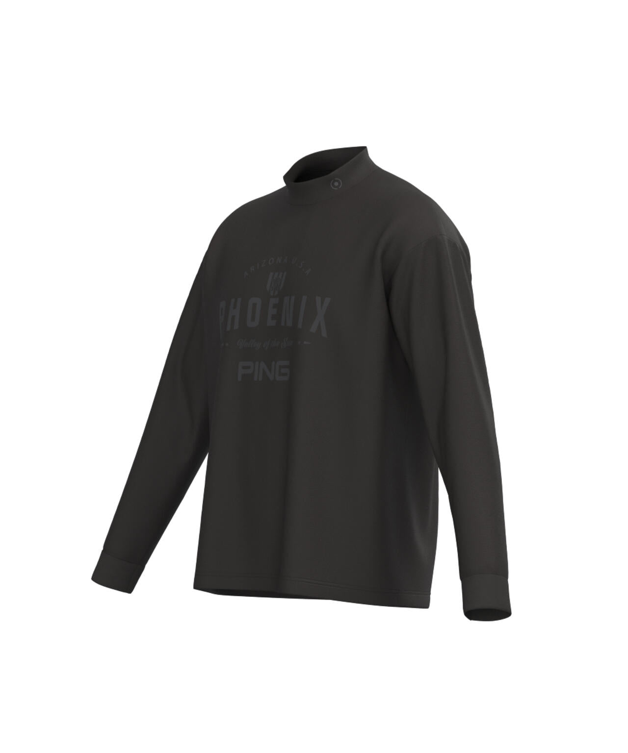 【PING APPAREL】TC天竺ル―ズシルエット長袖ハイネックシャツ <NATIVE> (MENS)