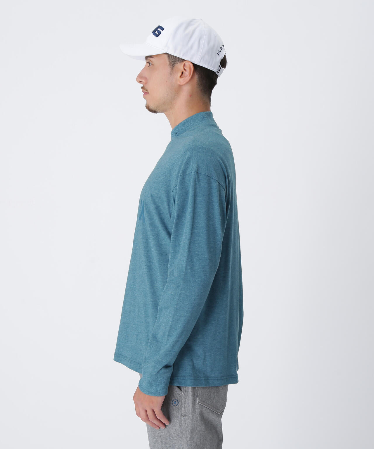 【PING APPAREL】TC天竺ル―ズシルエット長袖ハイネックシャツ <NATIVE> (MENS)