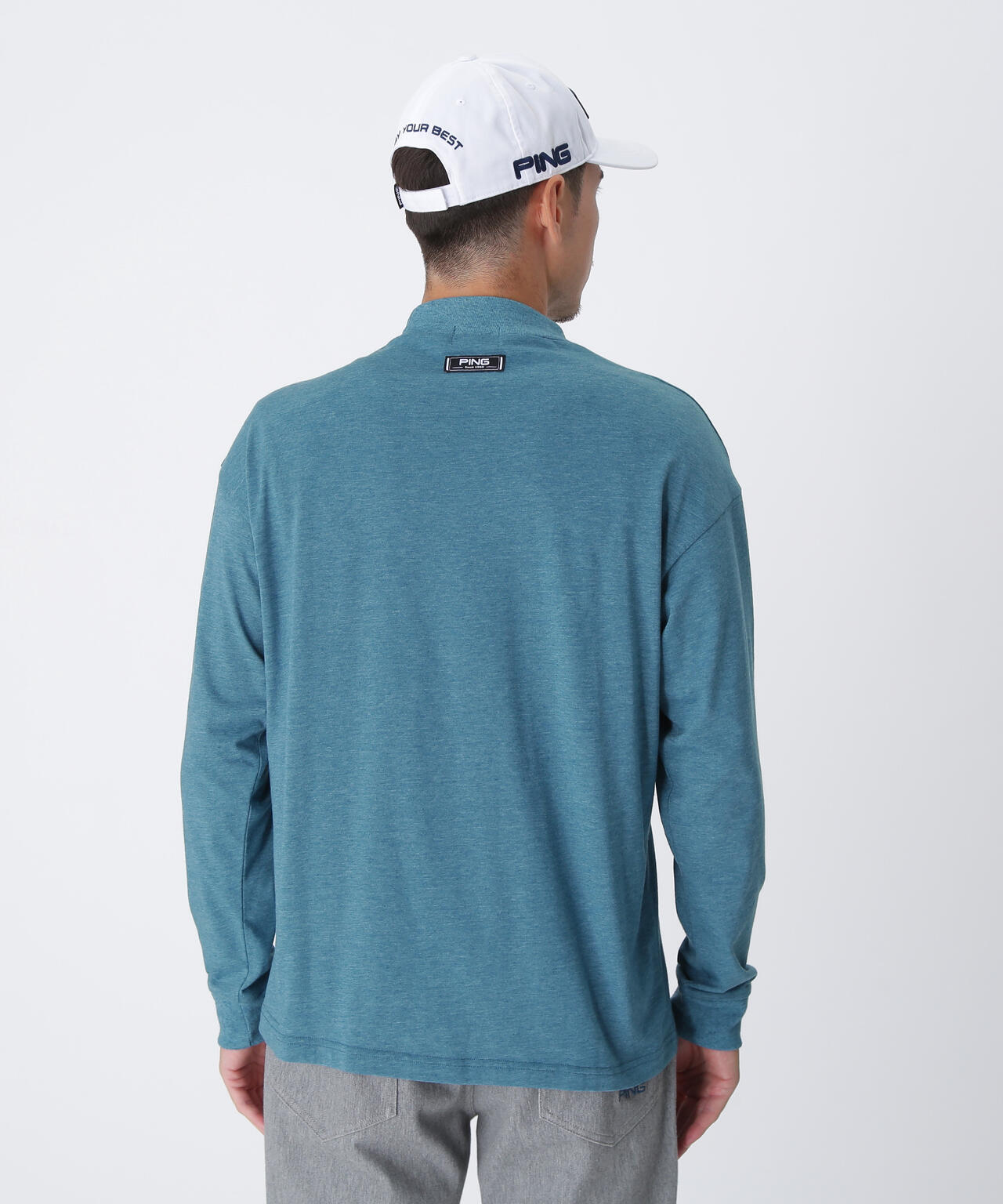 【PING APPAREL】TC天竺ル―ズシルエット長袖ハイネックシャツ <NATIVE> (MENS)