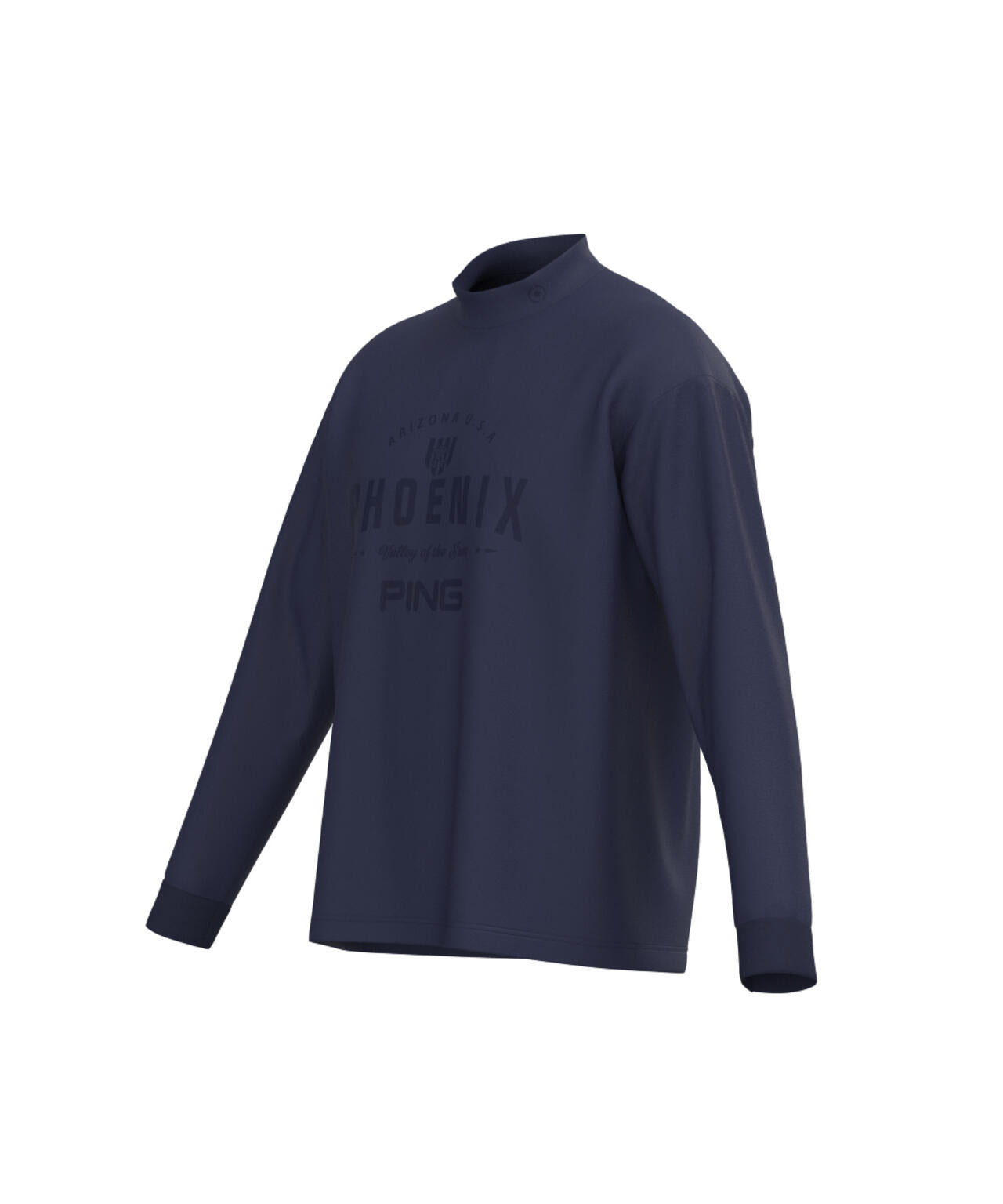 【PING APPAREL】TC天竺ル―ズシルエット長袖ハイネックシャツ <NATIVE> (MENS)