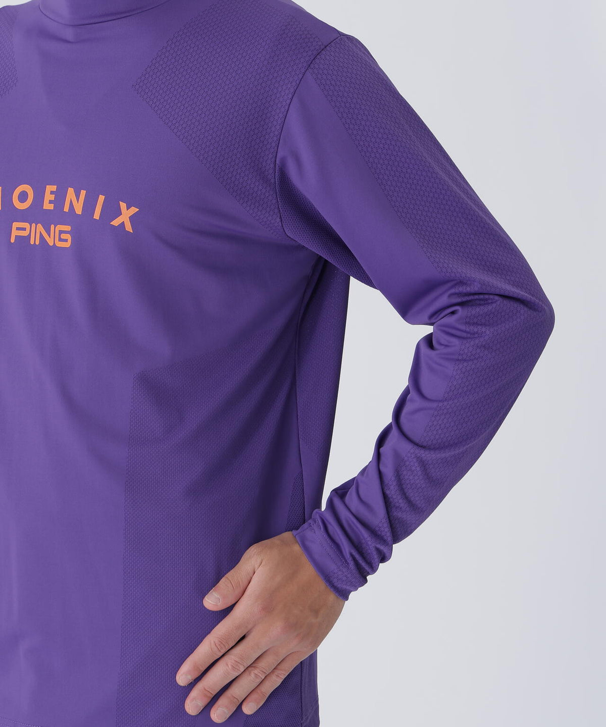 【PING APPAREL】メッシュジャカードハイネックシャツ <PERFORMANCE> (MENS)
