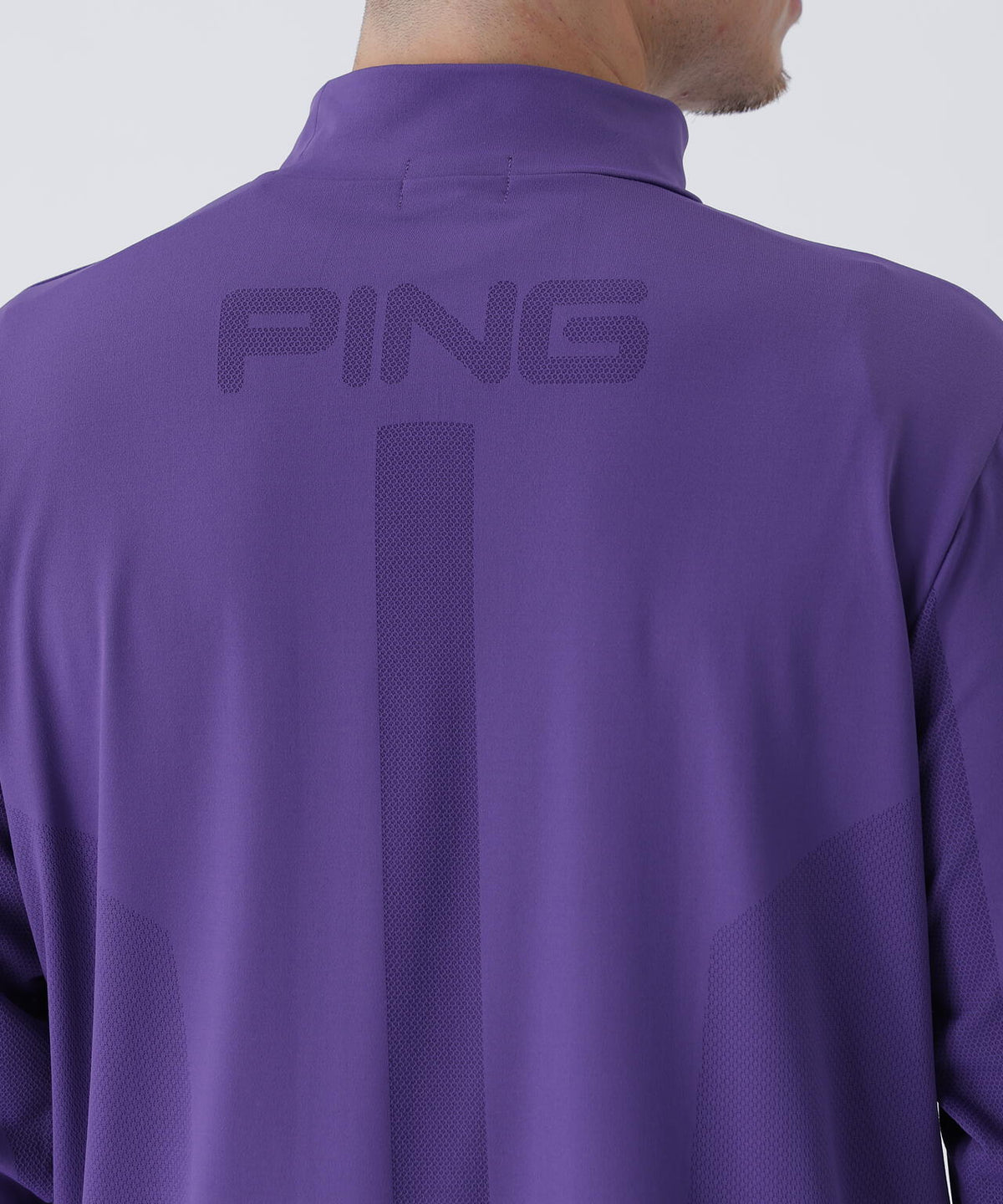 【PING APPAREL】メッシュジャカードハイネックシャツ <PERFORMANCE> (MENS)