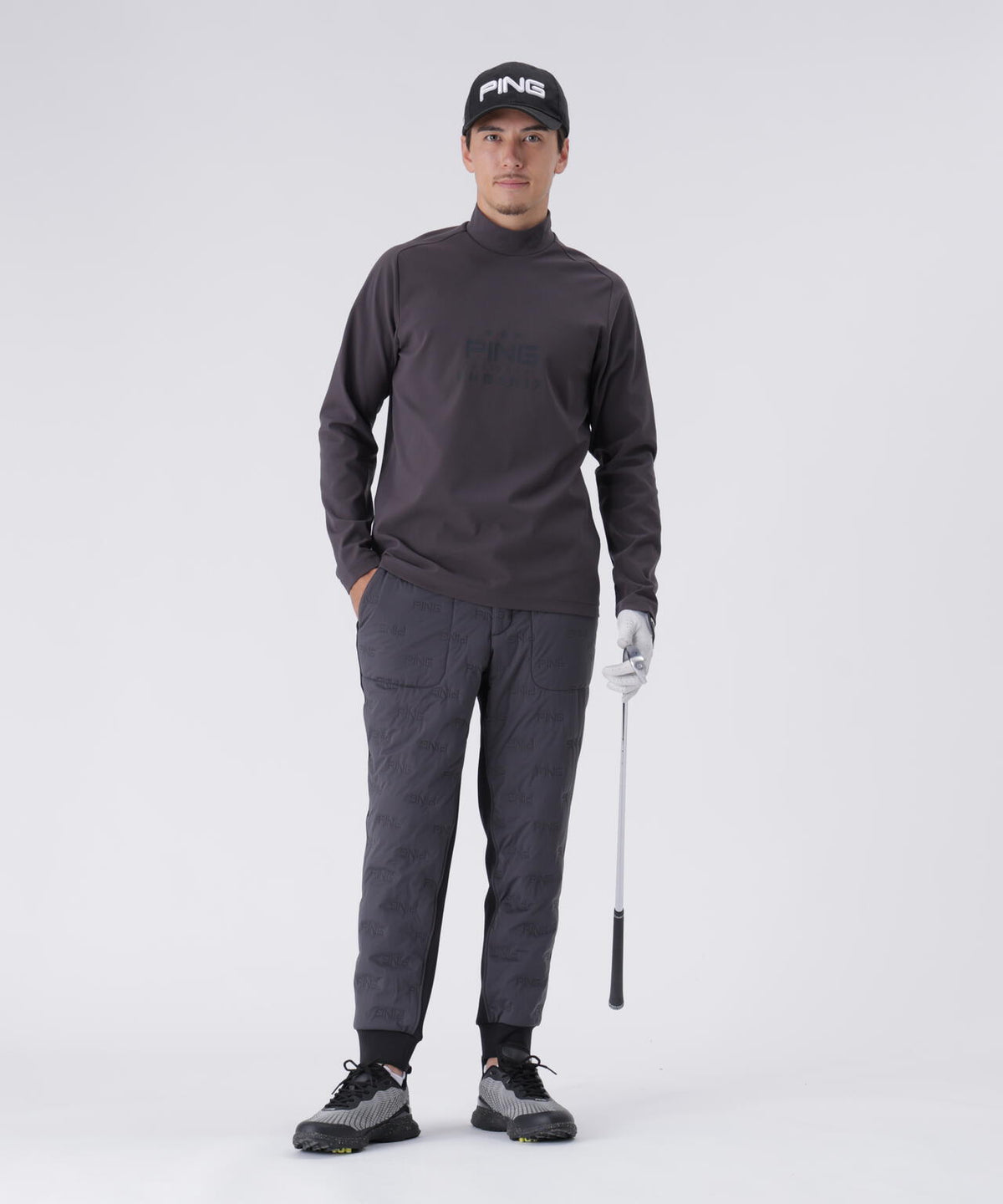 【PING APPAREL】サーモソーラ―バックカノコ長袖ハイネックカットソー <PERFORMANCE> (MENS)