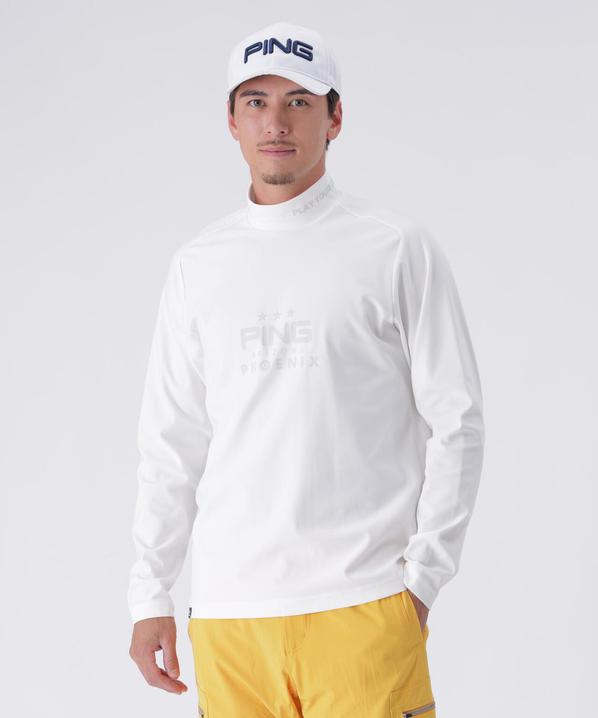 【PING APPAREL】サーモソーラ―バックカノコ長袖ハイネックカットソー <PERFORMANCE> (MENS)
