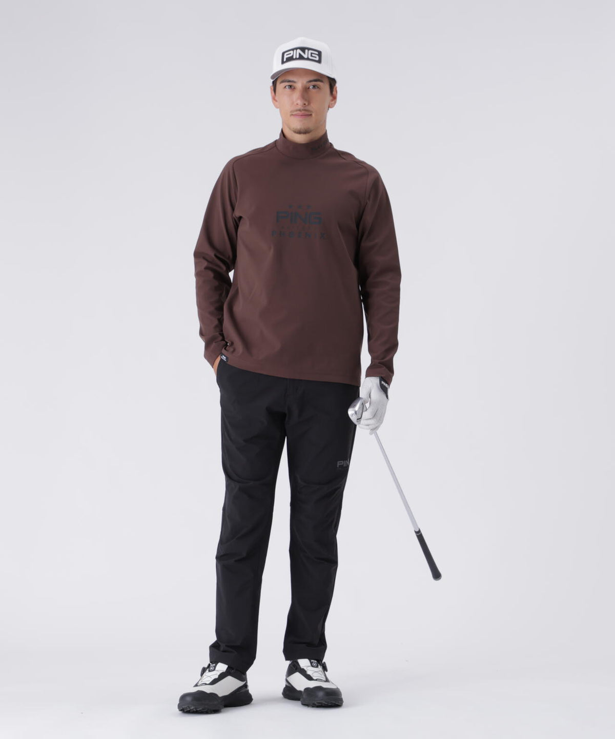 【PING APPAREL】サーモソーラ―バックカノコ長袖ハイネックカットソー <PERFORMANCE> (MENS)