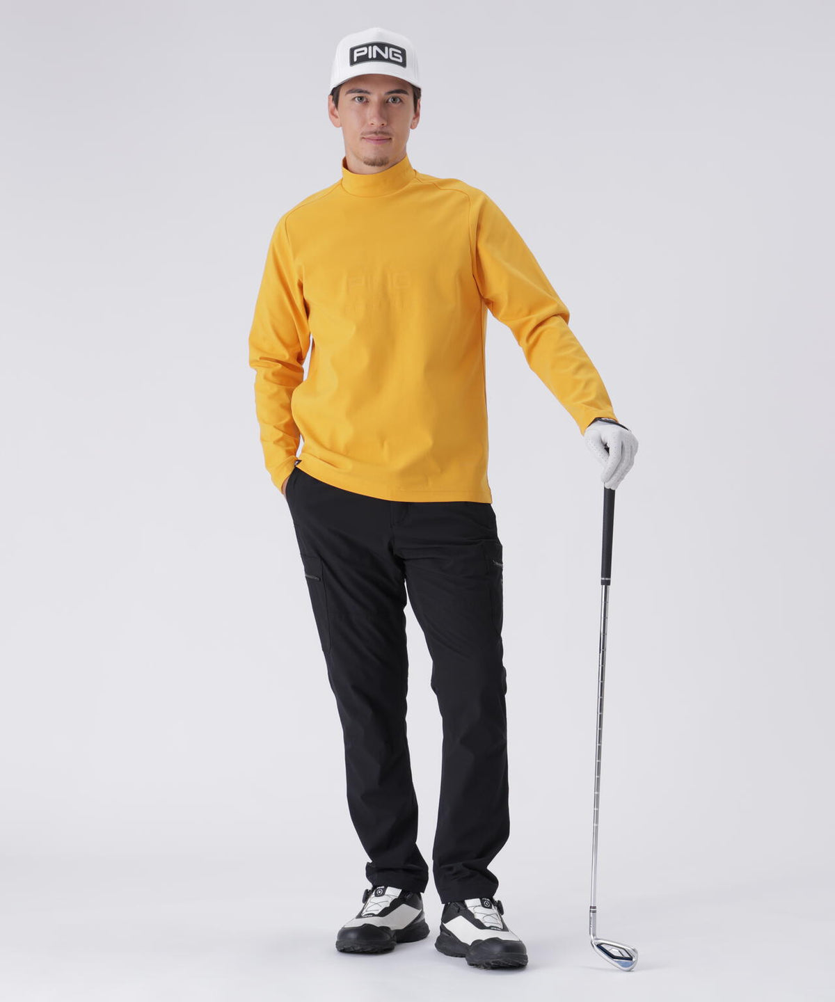 【PING APPAREL】サーモソーラ―バックカノコ長袖ハイネックカットソー <PERFORMANCE> (MENS)